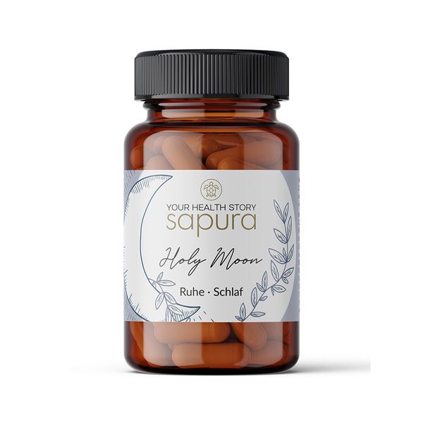 Holy Moon MultiKomplex - Schlafkapseln mit Duo-Formel - Melatonin Baldrian Ashwagandha | SAPURA®