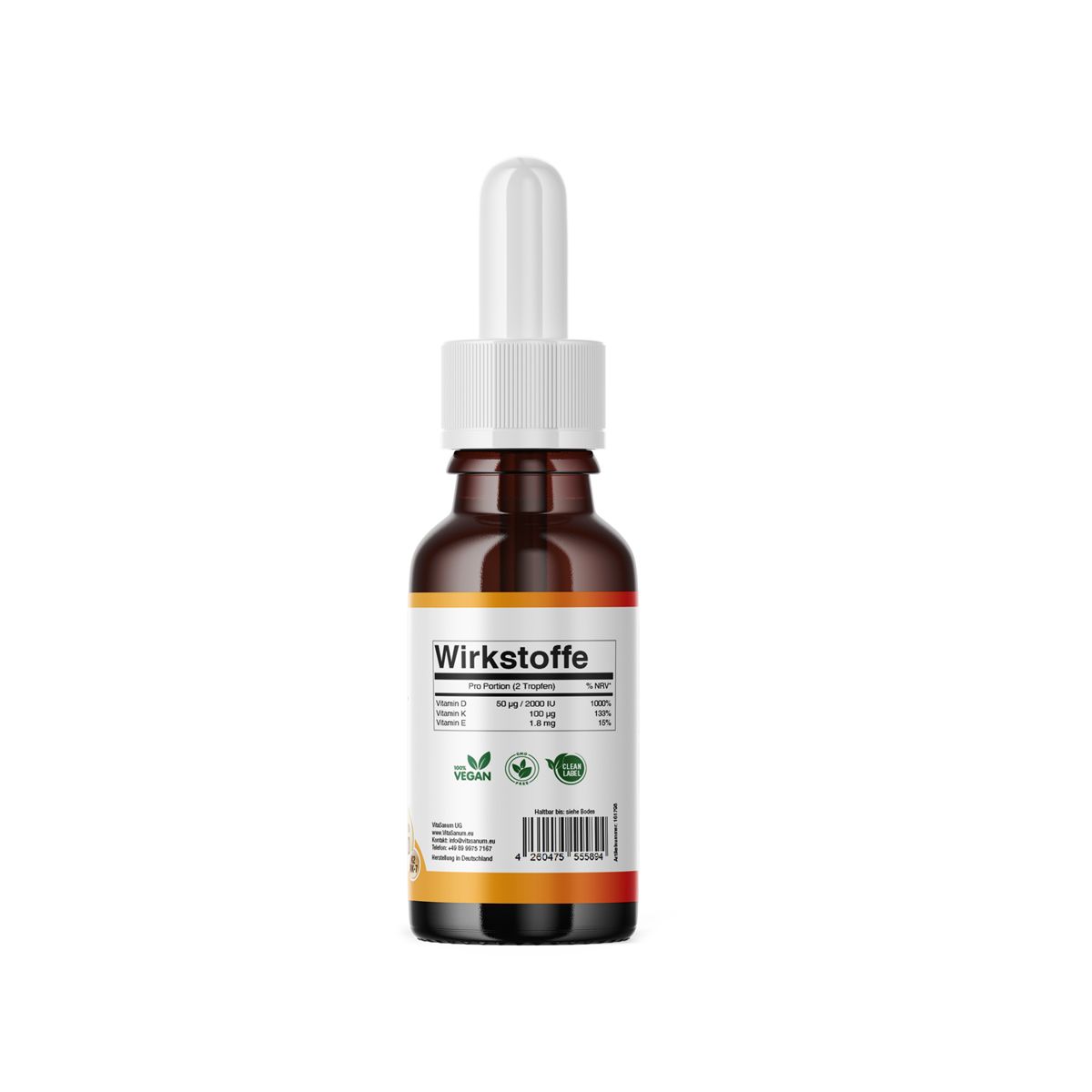 VitaSanum® - Vitamin D3 + K2 Mk-7 Tropfen 30 ml zum Einnehmen