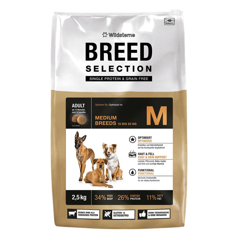 Wildsterne Breed Adult M 125 kg Futter