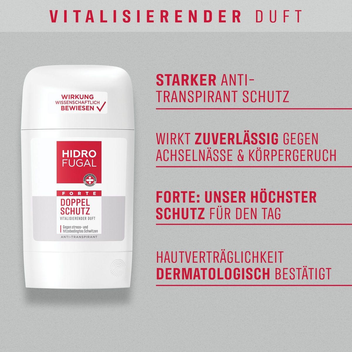 HIDROFUGAL Forte Doppel Schutz Deostick