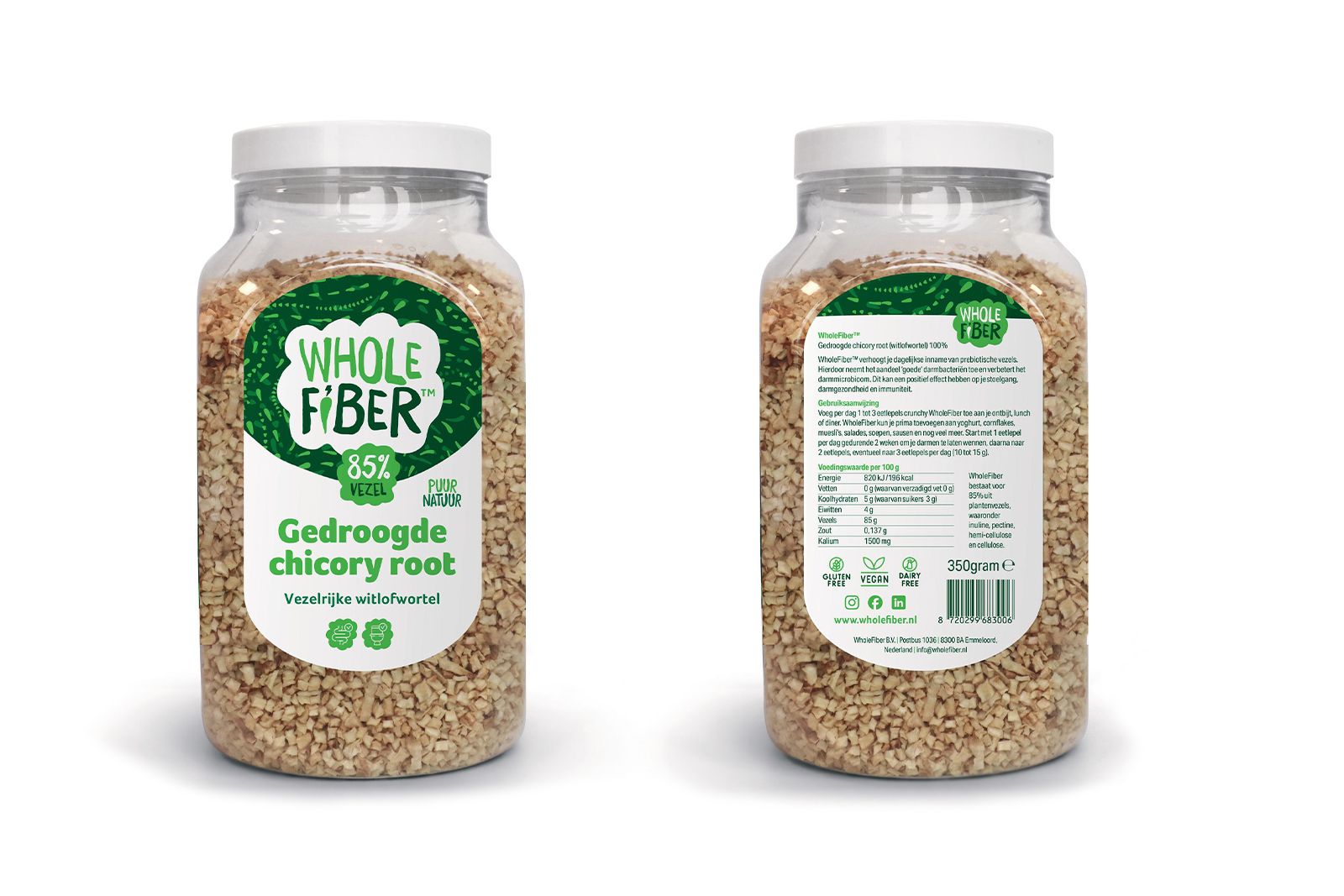 WholeFiber - Gedroogde chicory root (witlofwortel) 350