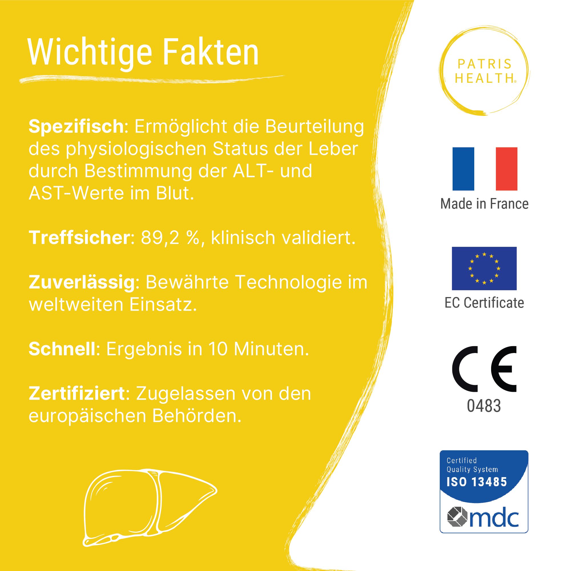 Patris Health® Leberfunktions-Selbsttest 1 St Test