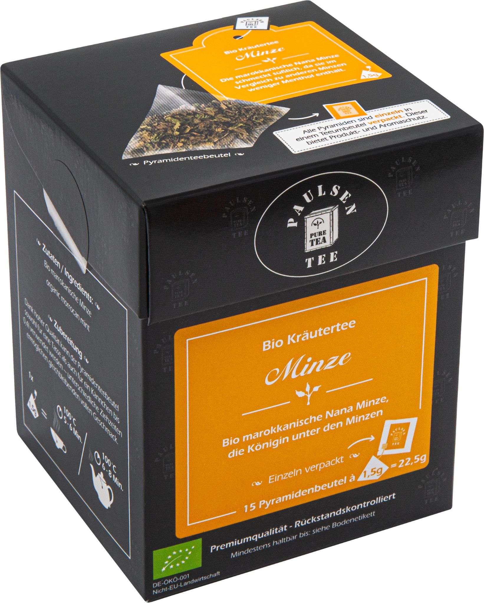 Paulsen Geschenkkarton mit 3 Schachteln aus dem Bio Kräuter- und Bio Früchteteesortiment