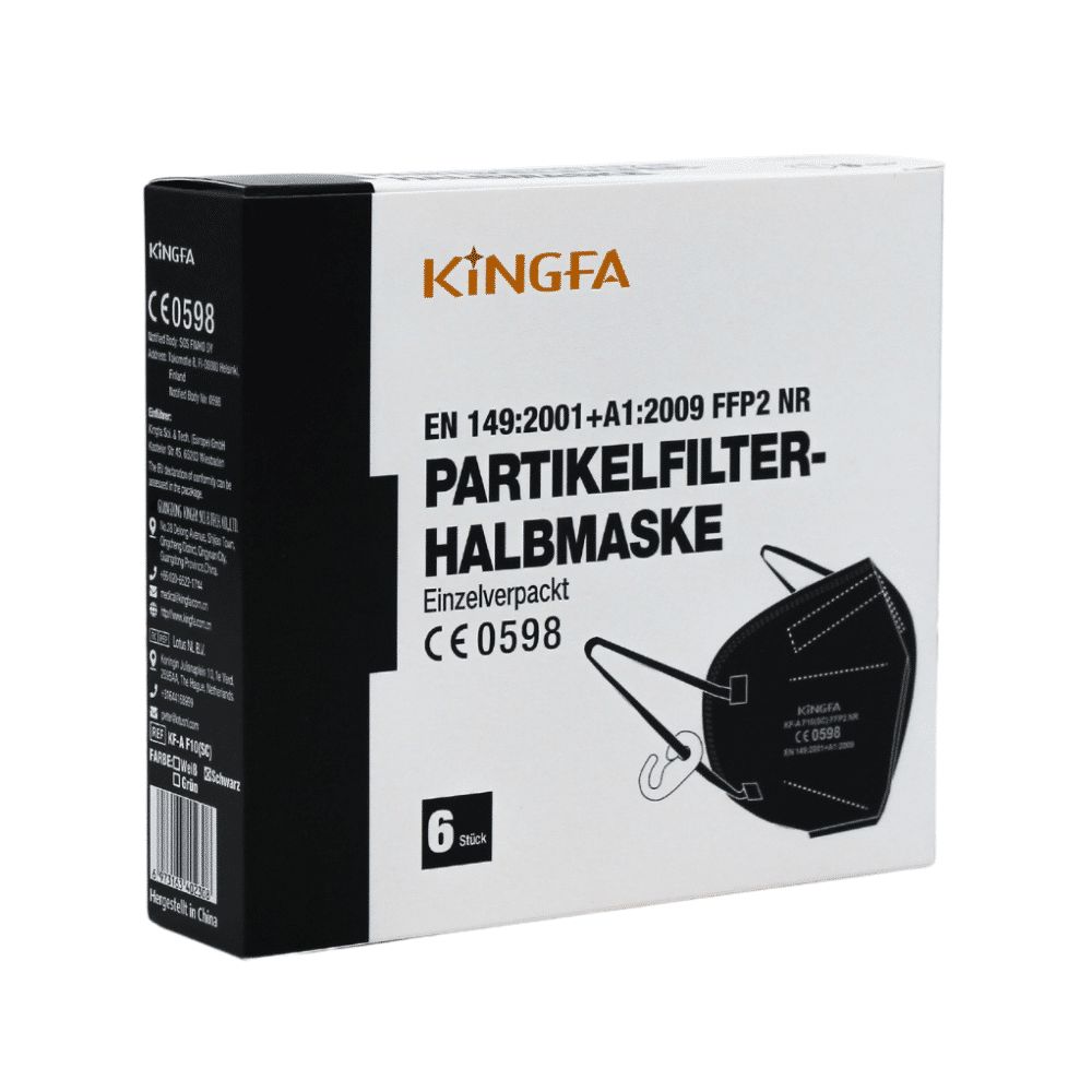 KINGFA KF-A F6 (SC) FFP2 NR Filtrierende Halbmaske Schwarz