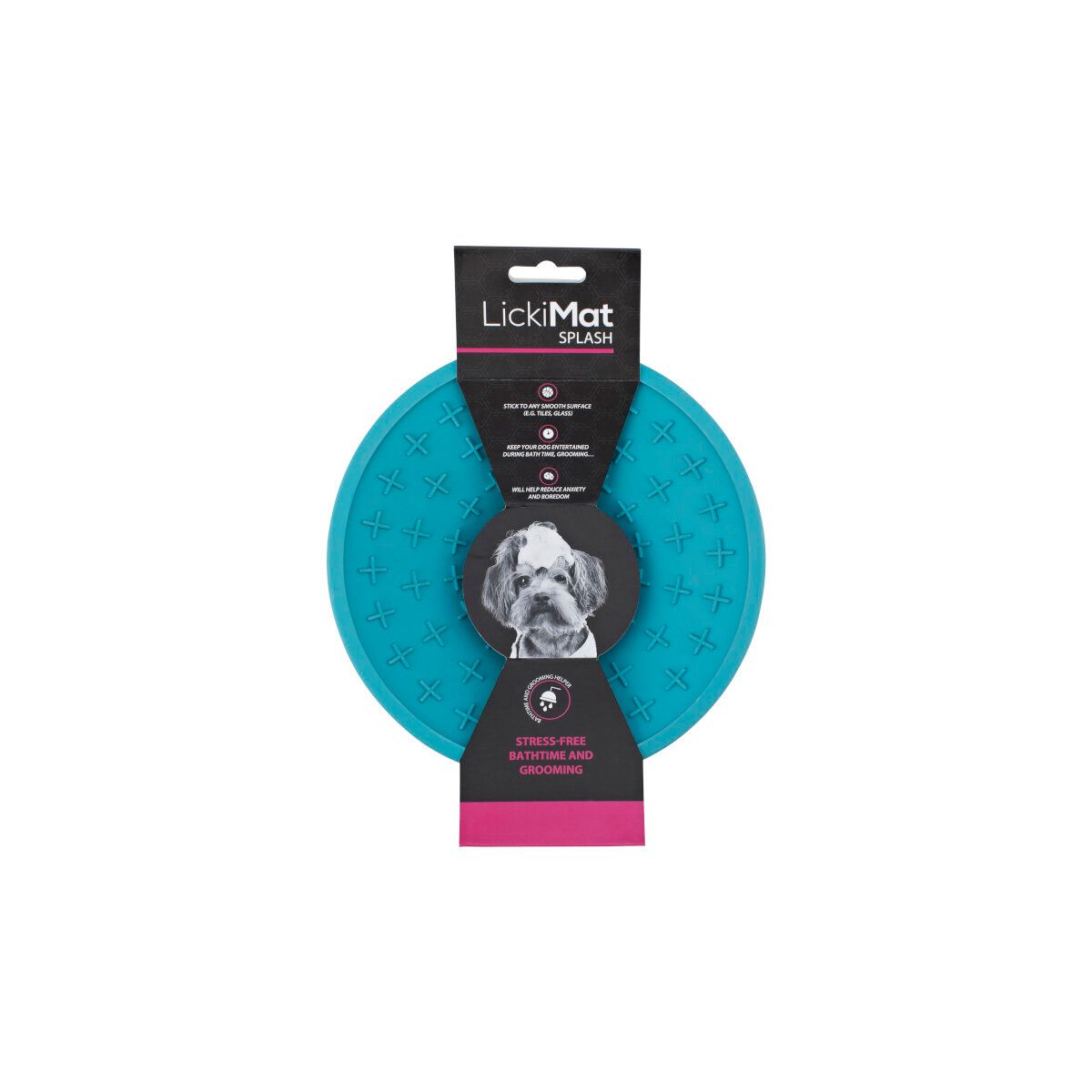 LickiMat Splash - Schleckschale aus Naturgummi für Hunde und Katzen - türkis - 20 cm