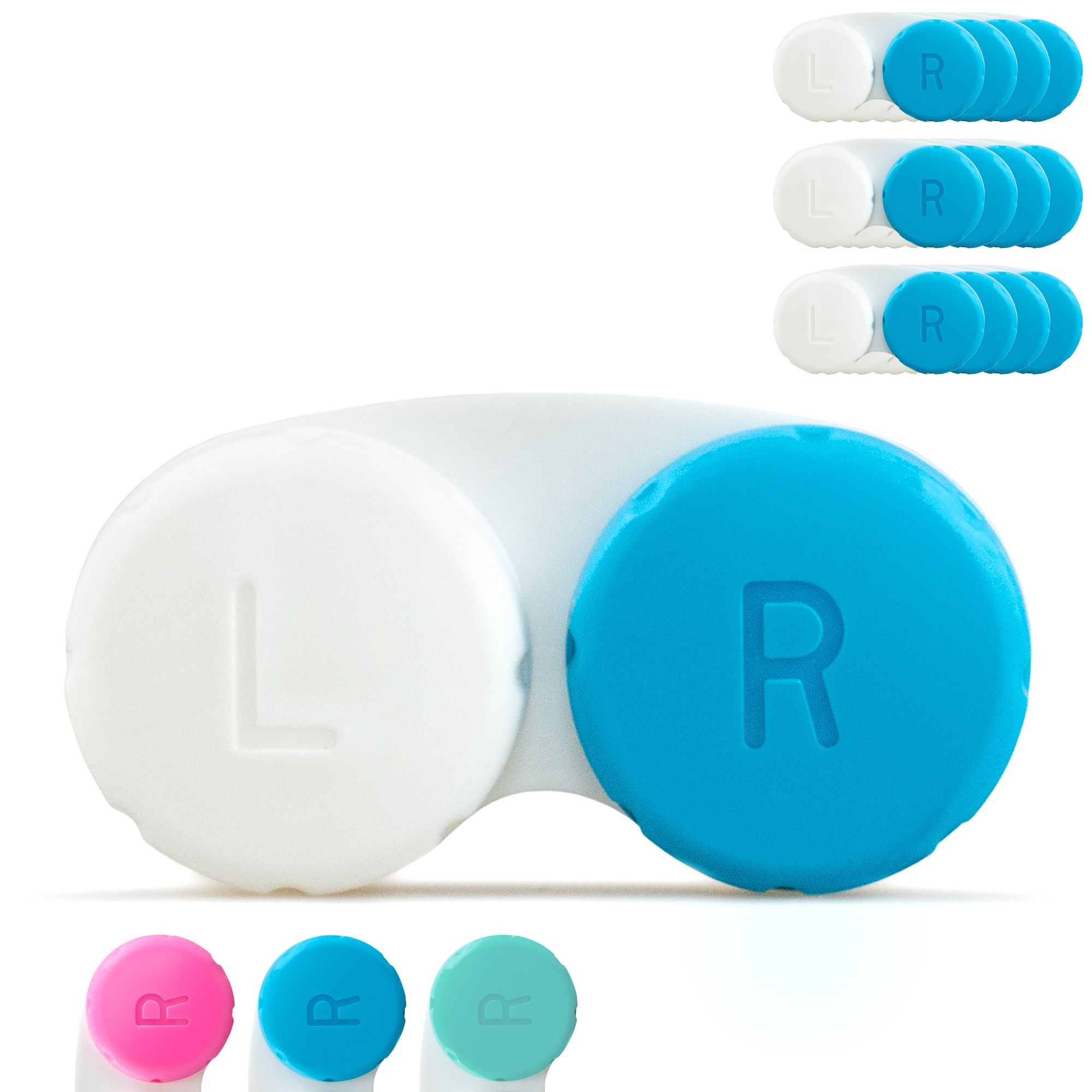 Tampen Kontaktlinsenbehälter 12er - blau 1 St Behälter