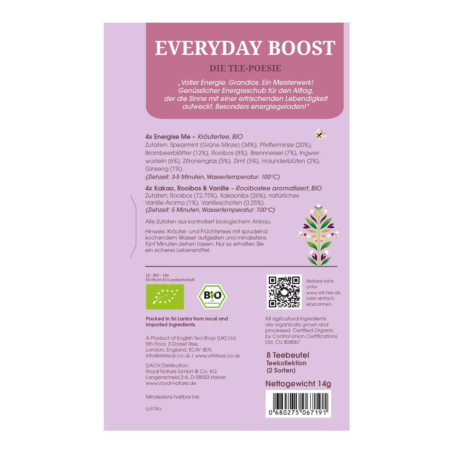 ETS - Tee Geschenk Tee-Poesie "Everyday Boost" bio