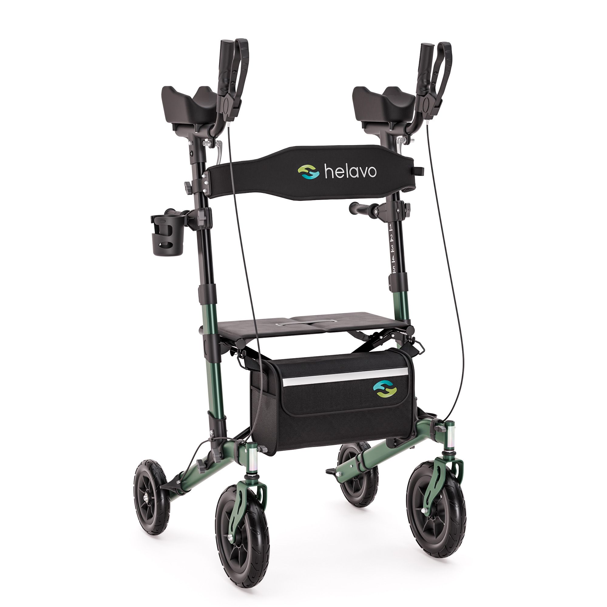 Helavo Outdoor Arthritis Rollator Stand Up Gehhilfe mit Unterarmstuetzen faltbar