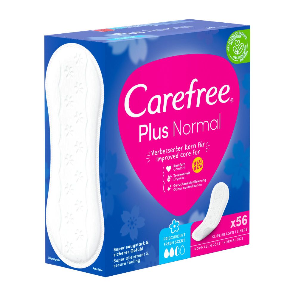 Carefree - Slipeinlagen 'Plus Normal' Frischeduft 56 St Inkontinenzslip