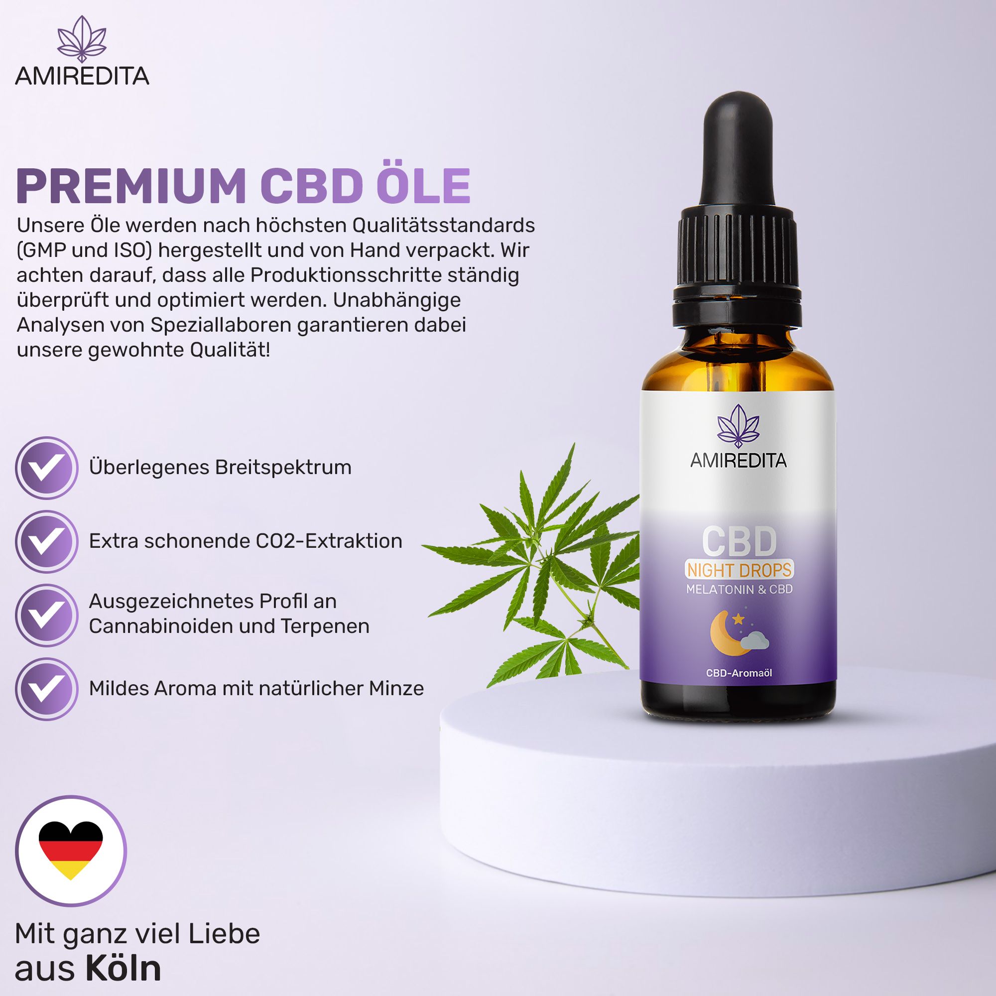 Amiredita CBD Night Drops mit Melatonin & CBD