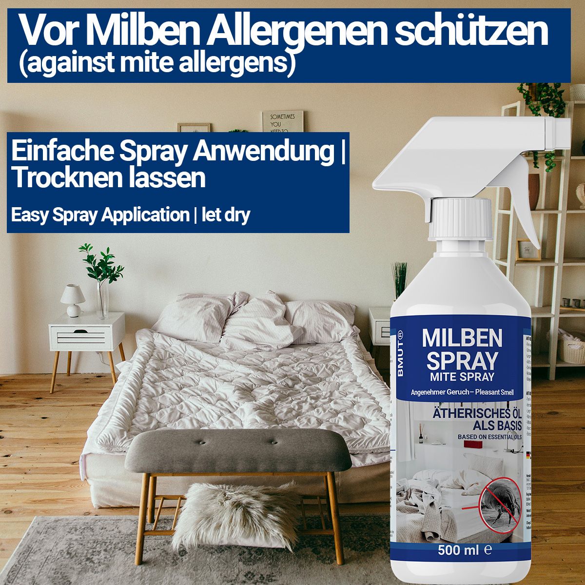 BMUT Milbenspray für Matratzen