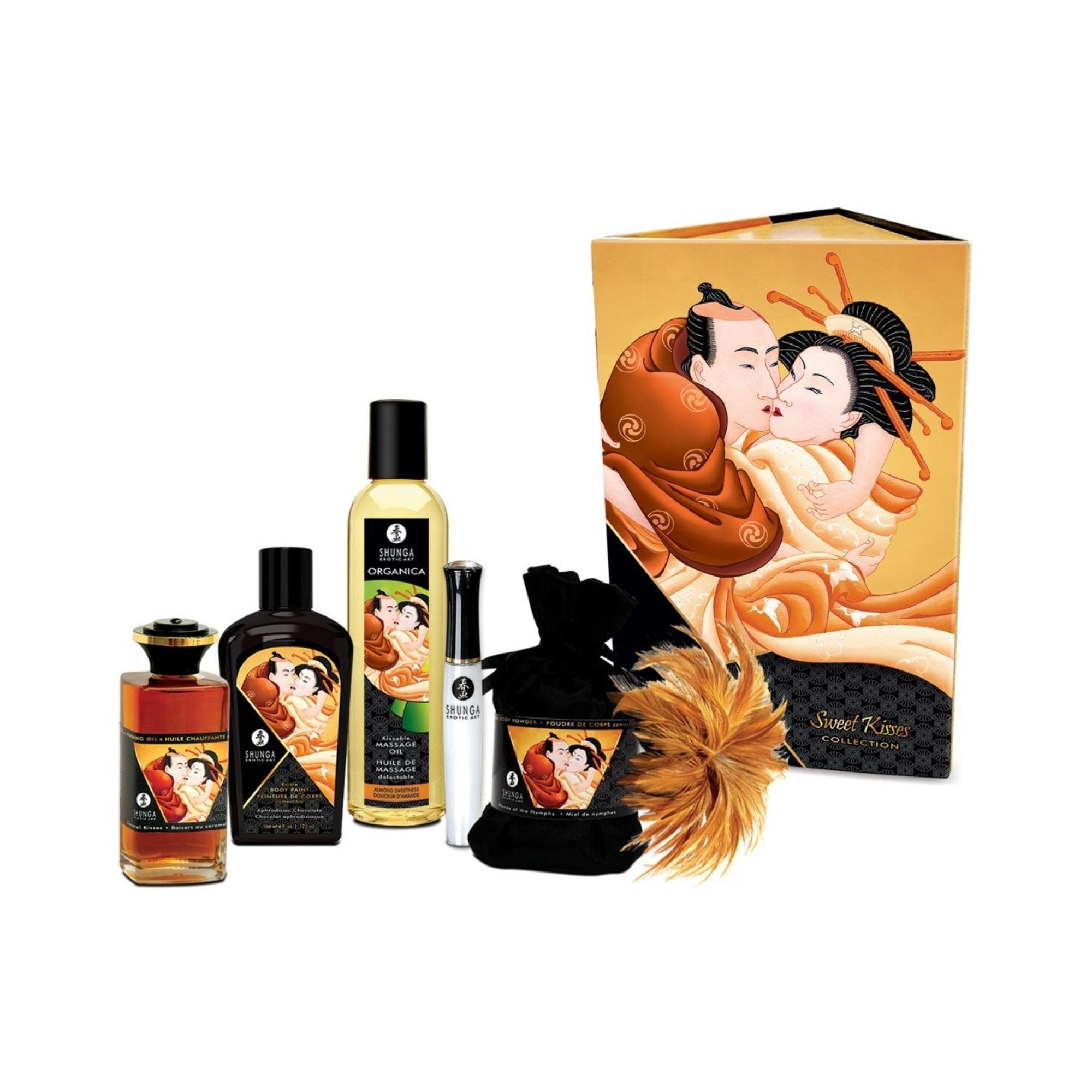 'Sweet Kisses' Massage-Set mit Ölen, Körperfarbe, Lipgloss | 6-teilig | Shunga