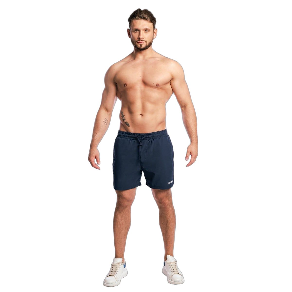 GymBeam Shorts Herren Regular Fit, Kordelzug und Reißverschlusstaschen Nightfall