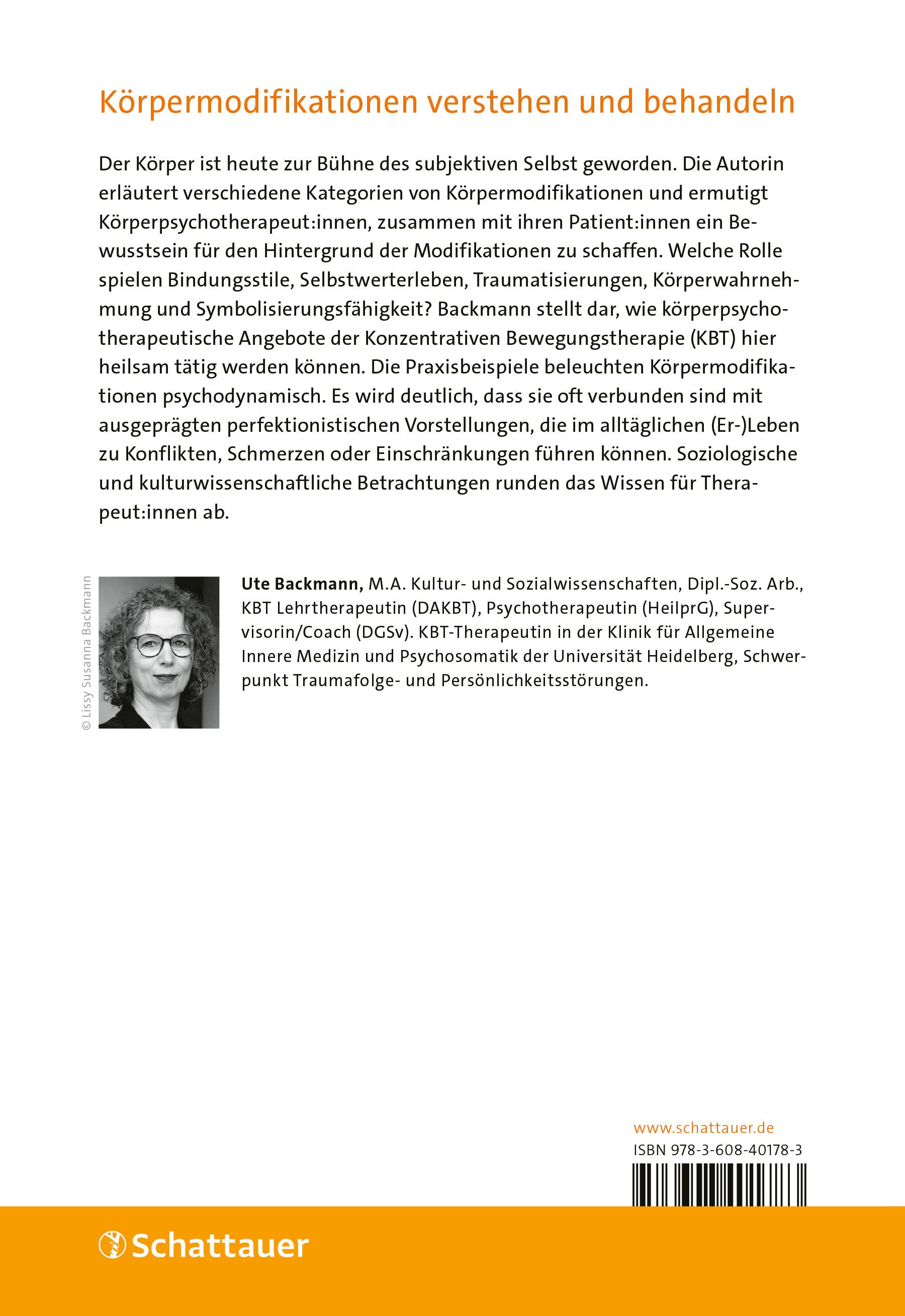 Körpermodifikationen - Interventionen der Konzentrativen Bewegungstherapie (KBT)