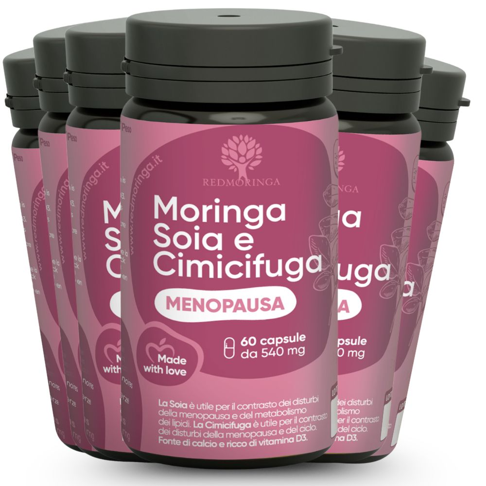 RedMoringa Cimicifuga, Soja-Isoflavone, Vitamine & Bio Moringa 360 Kapseln 6 St