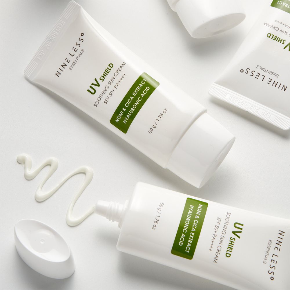 NINE LESS Essentials UV Shield Shoothing Sun SPF 50+ PA++++ Face Cream