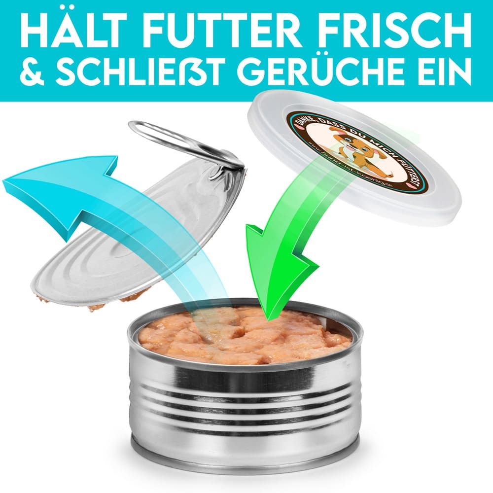 HUND IST KÖNIG® Dosendeckel, Deckel für Dosen halten Tierfutter frisch, schließen Gerüche ein