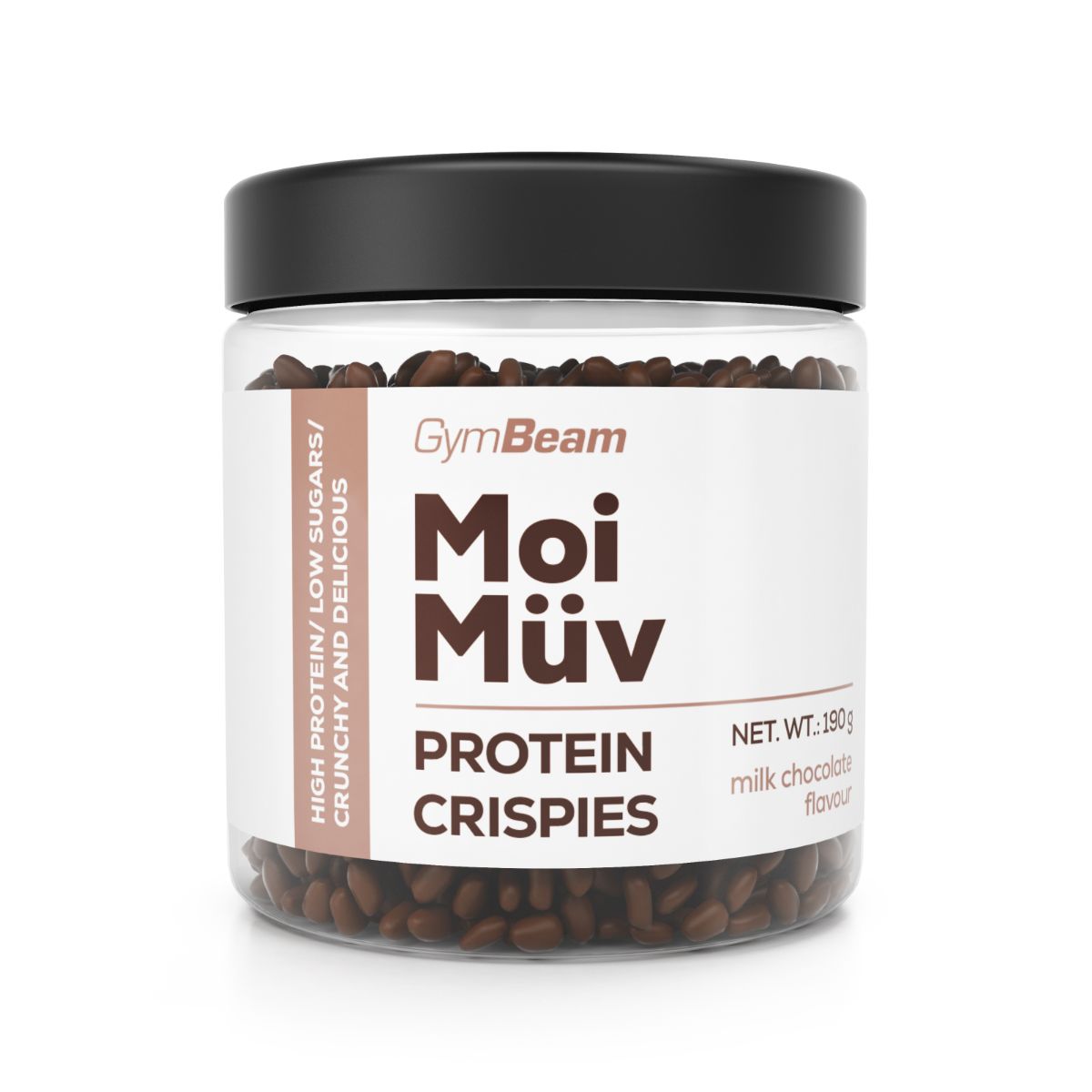 GymBeam MoiMüv Protein Crispies mit Schokoladenüberzug 190 g