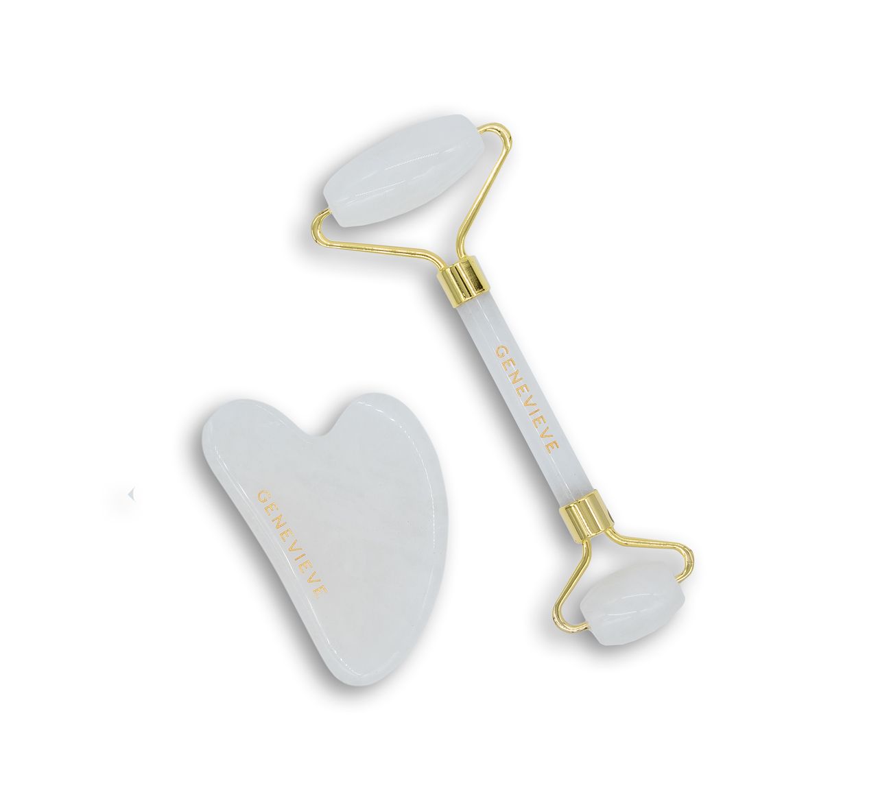 GENEVIEVE - GUA SHA & MASSAGE ROLLER CRYSTAL Gesichtsmassage Set