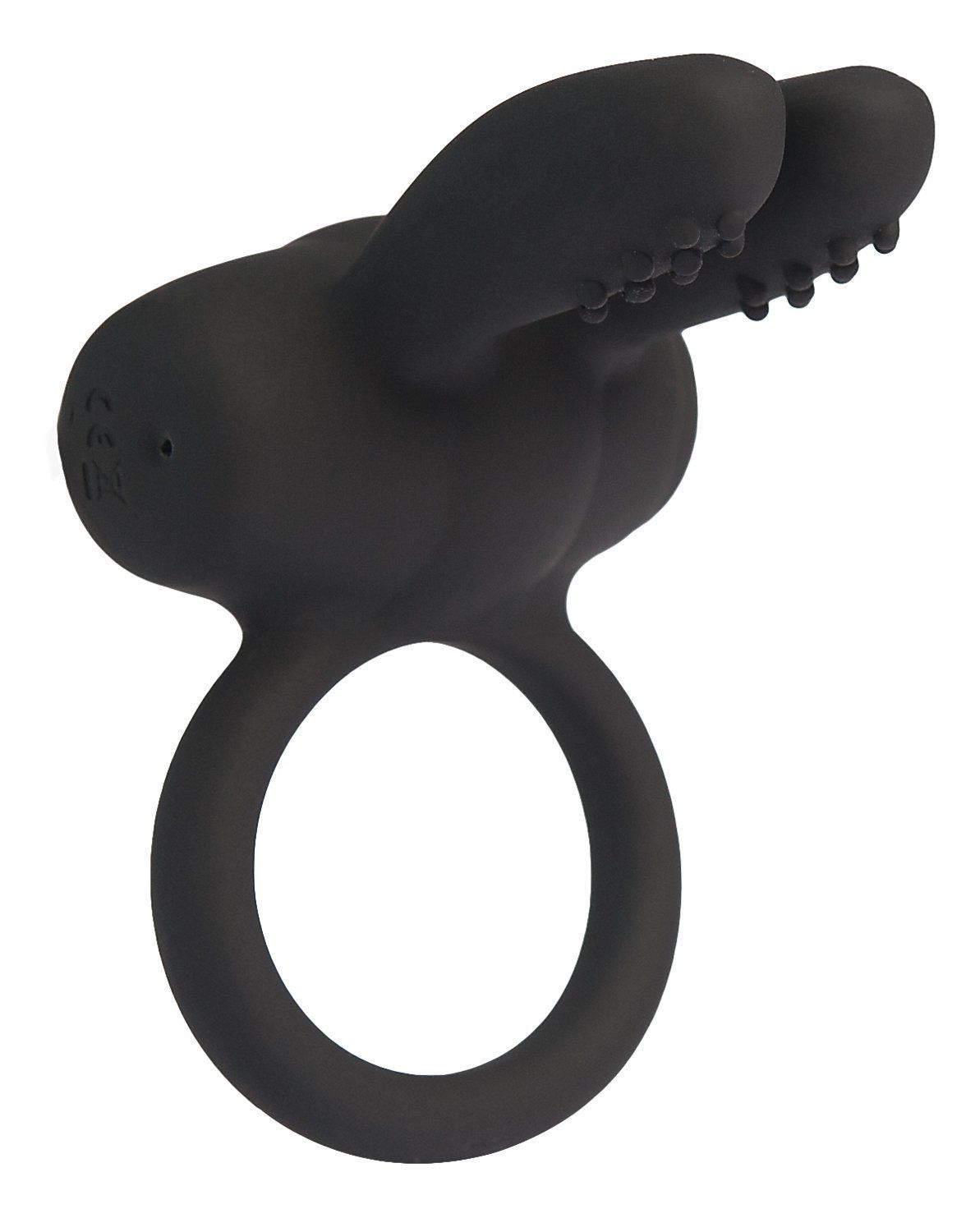 Lumunu Vibro Rabbit Penisring "Schlitzohr" (Schwarz)