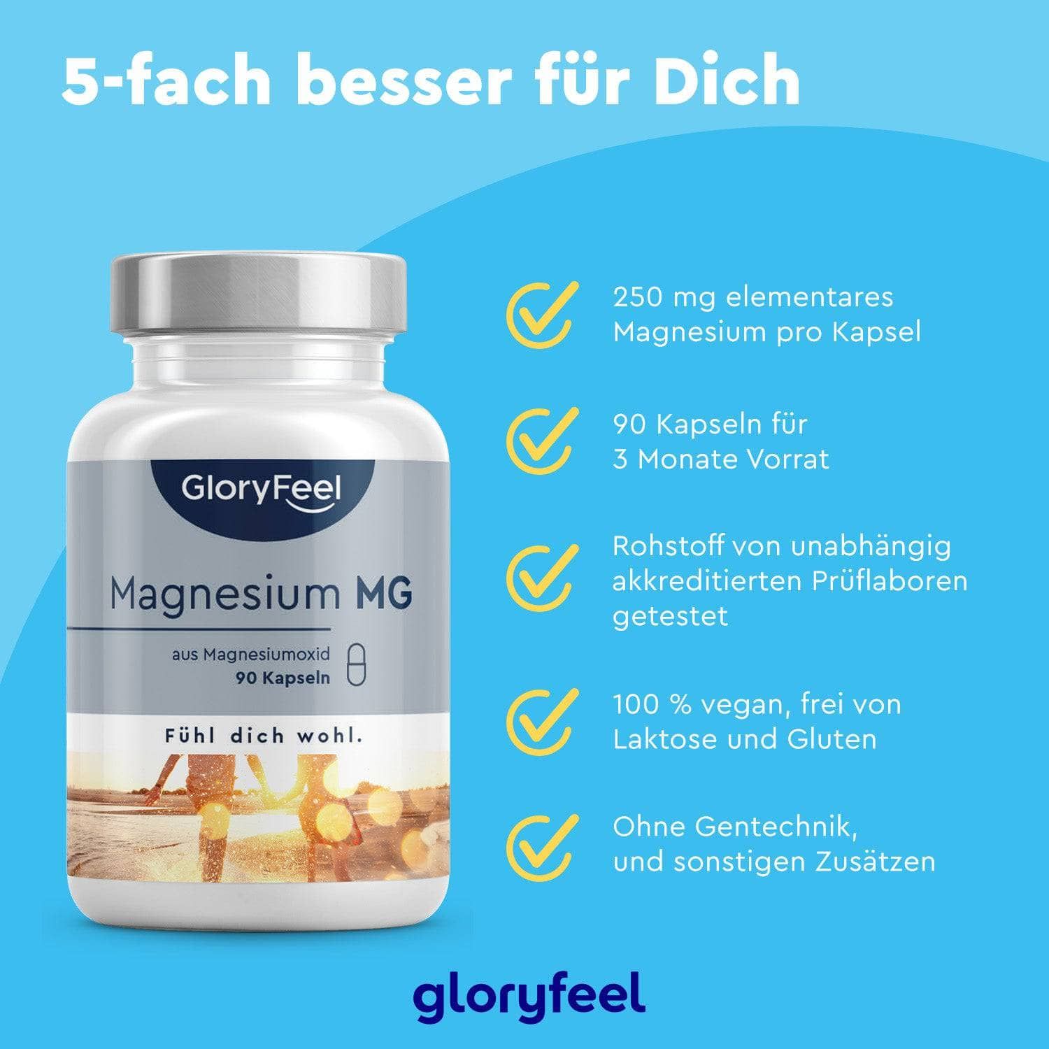 gloryfeel® Magnesium 90 Kapseln