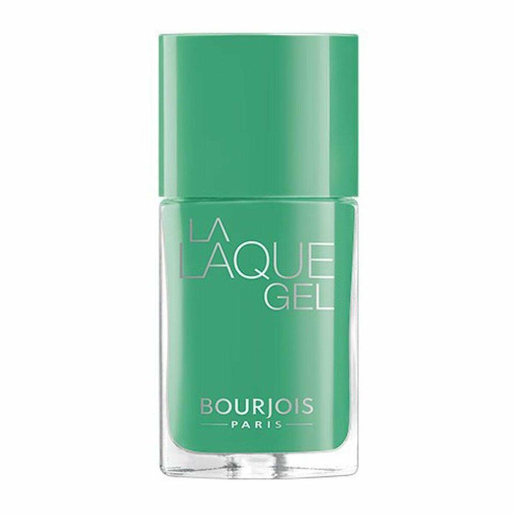 Grüner Nagellackflakon. Aufschrift: La Laque Gel, Bourjois Paris.