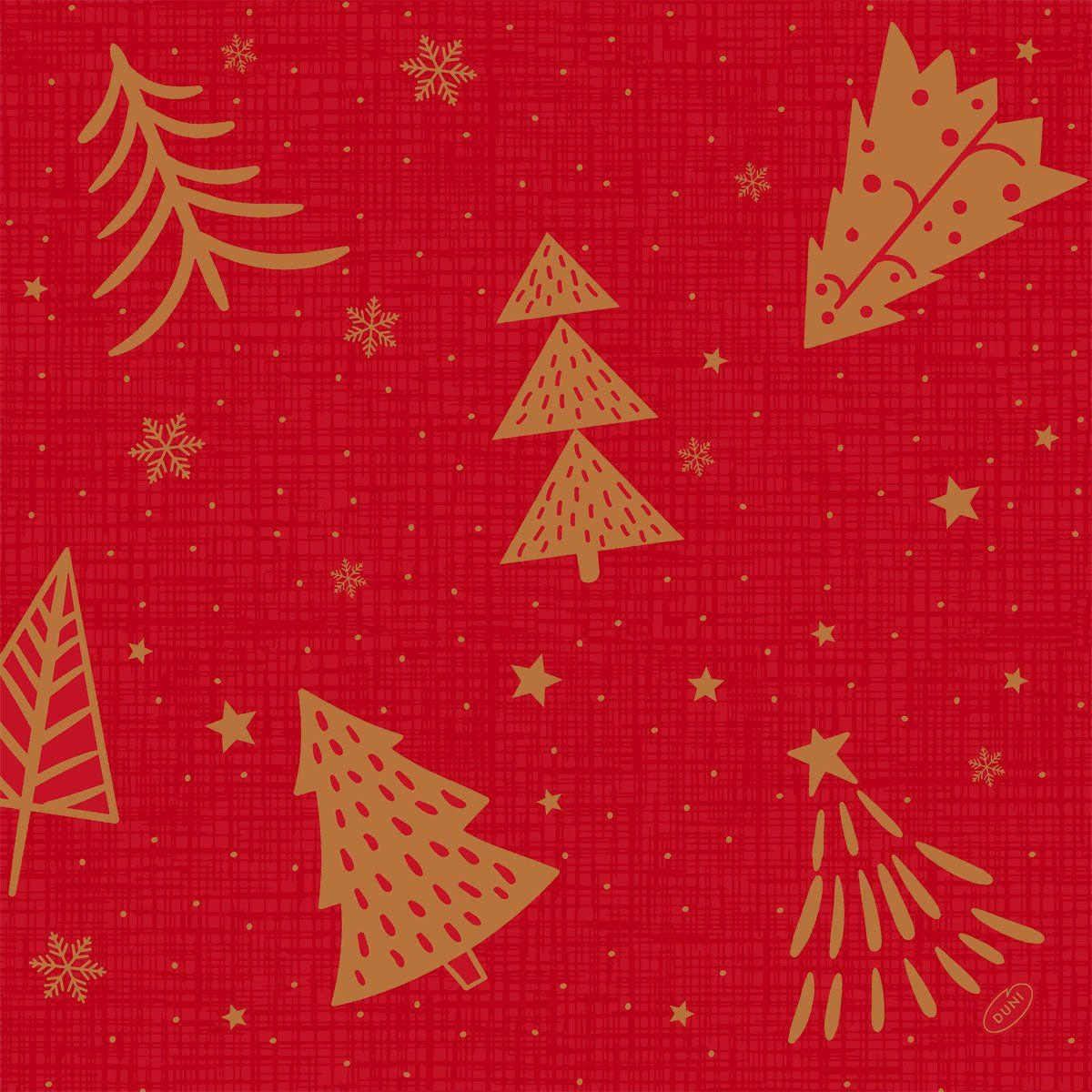 Servietten 40x40 4-lagig Klassik Shimmer Trees 1800 St Tücher