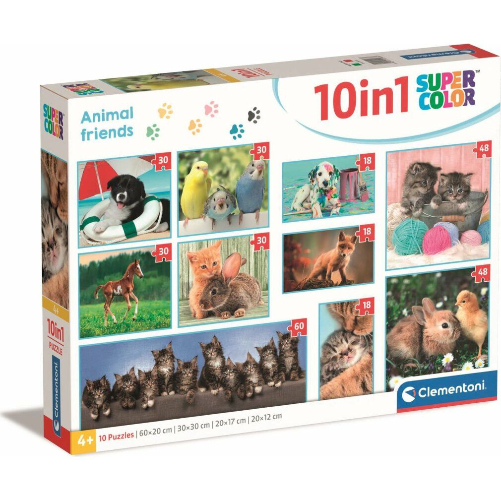 clementoni Puzzle Tierfreunde 10v1