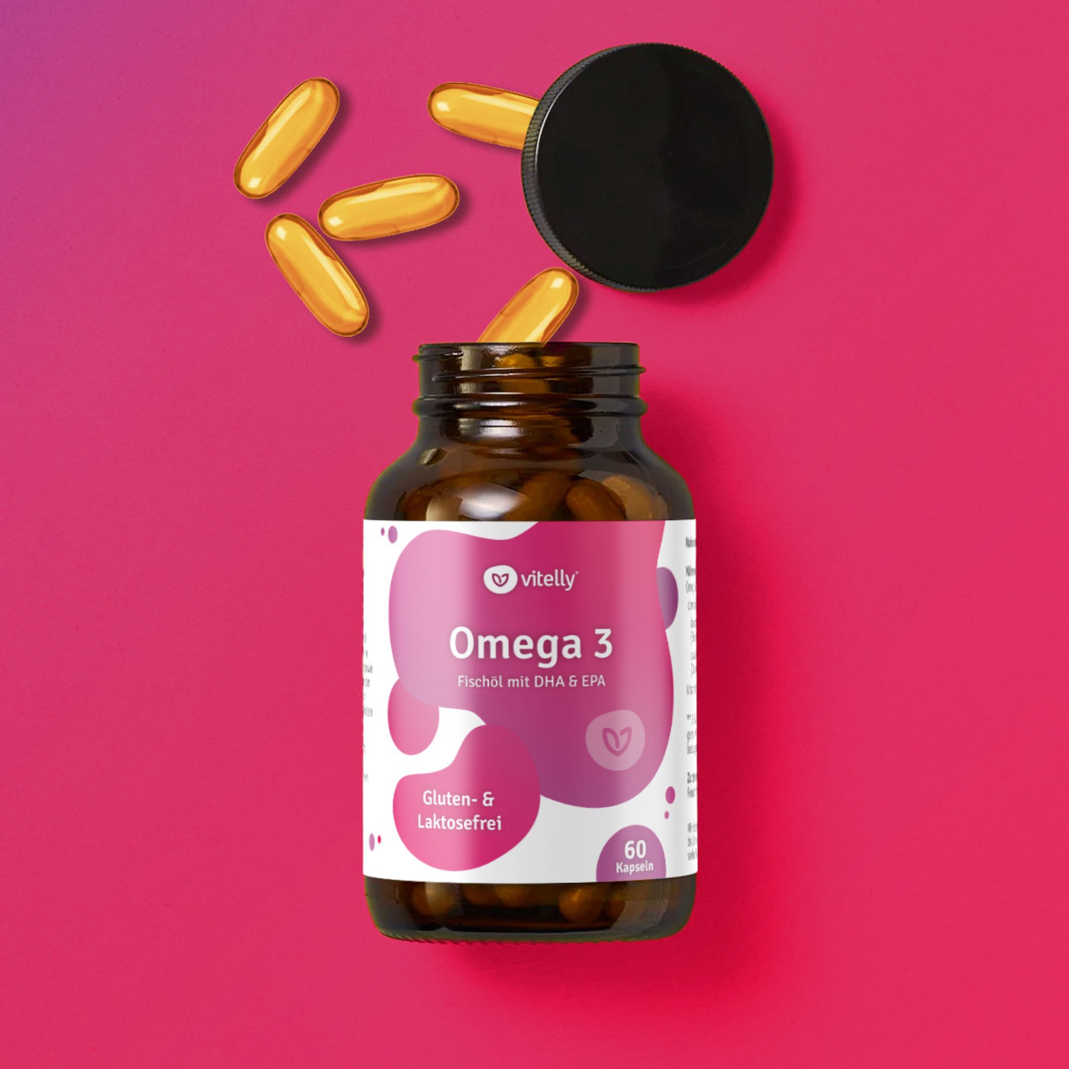 vitelly Omega 3 – Fischöl mit DHA & EPA – hochdosiert