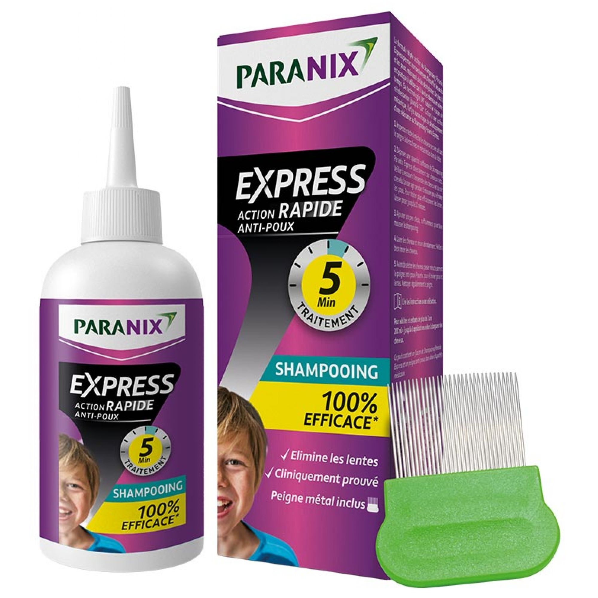 Paranix Express Schnelle Wirkung 5 Minuten Anti-Läuse Shampoo 6,1x6x16,8 cm