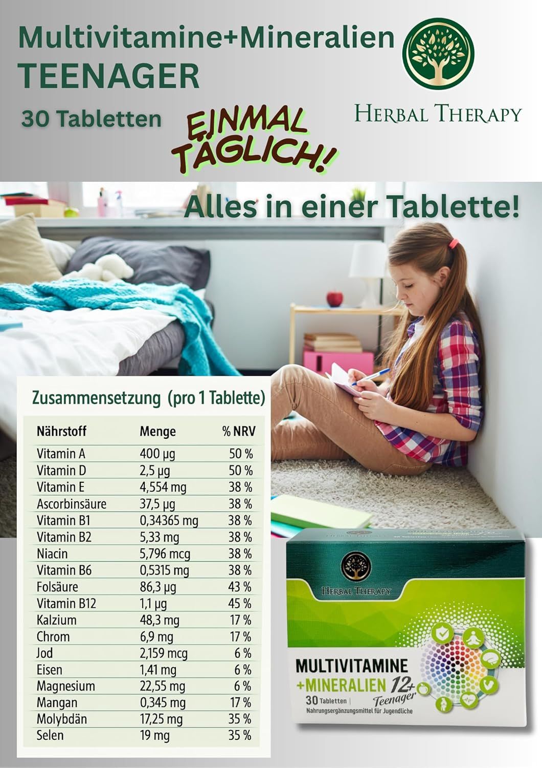 Herbal Therapy Multivitamine + Mineralien 12+