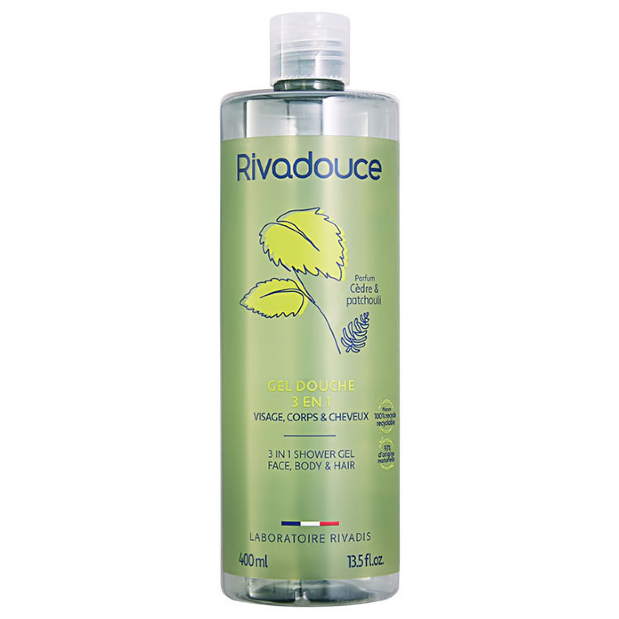 Rivadouce 3in1 Duschgel Zeder & Patchouli 19,5x6x6 cm