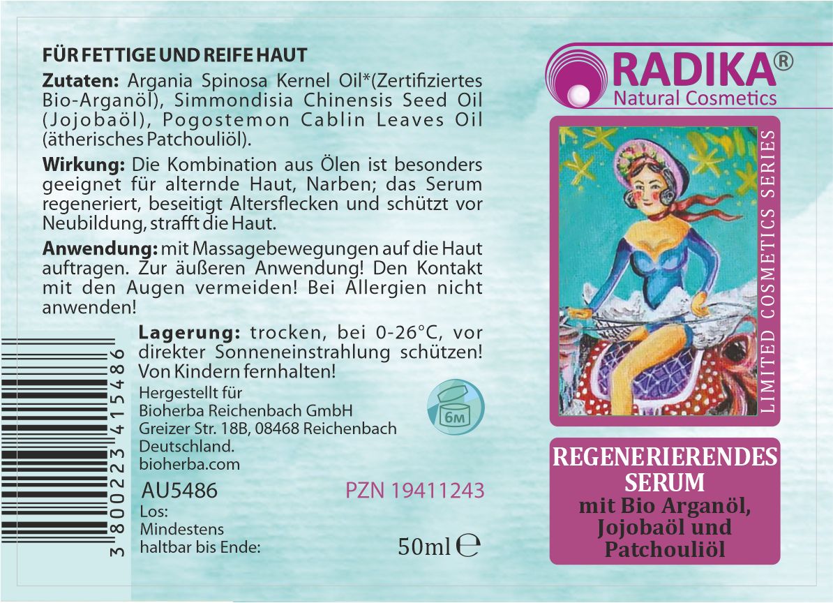 Bioherba Regenerierendes Serum mit Bio Arganöl & Patchouliöl