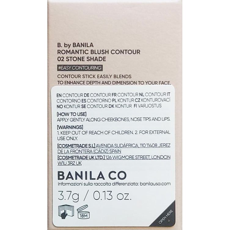 Banila Co. Romantic Blush Contour 02 Stone Shade Konturstick, 3.7g.