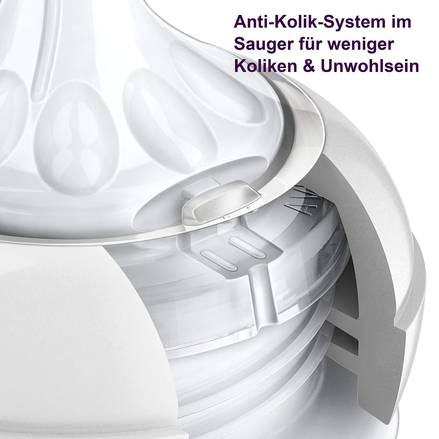 Philips Avent Natural-Babyflasche mit Sauger mit langsamem Nahrungsfluss