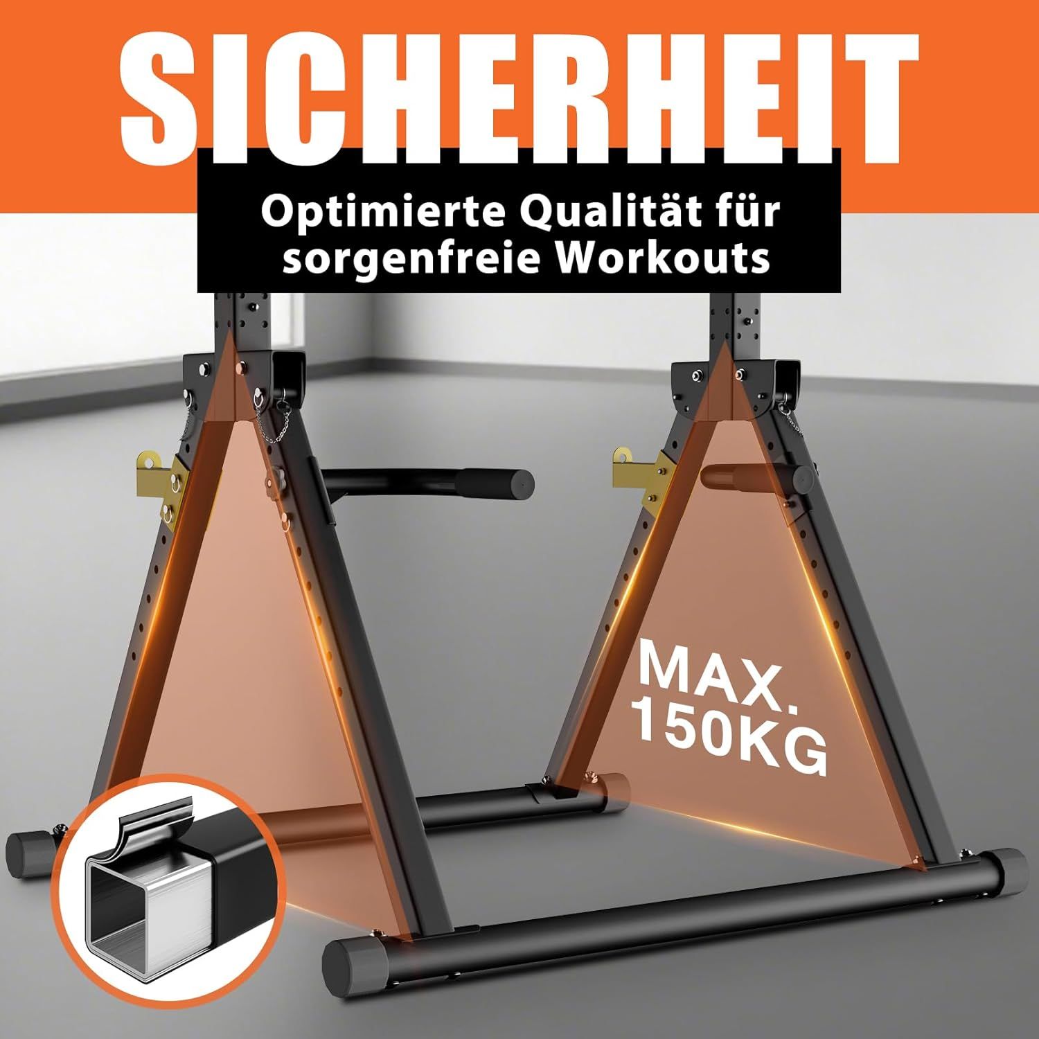 DH FitLife Faltbar Power Tower Dip Station