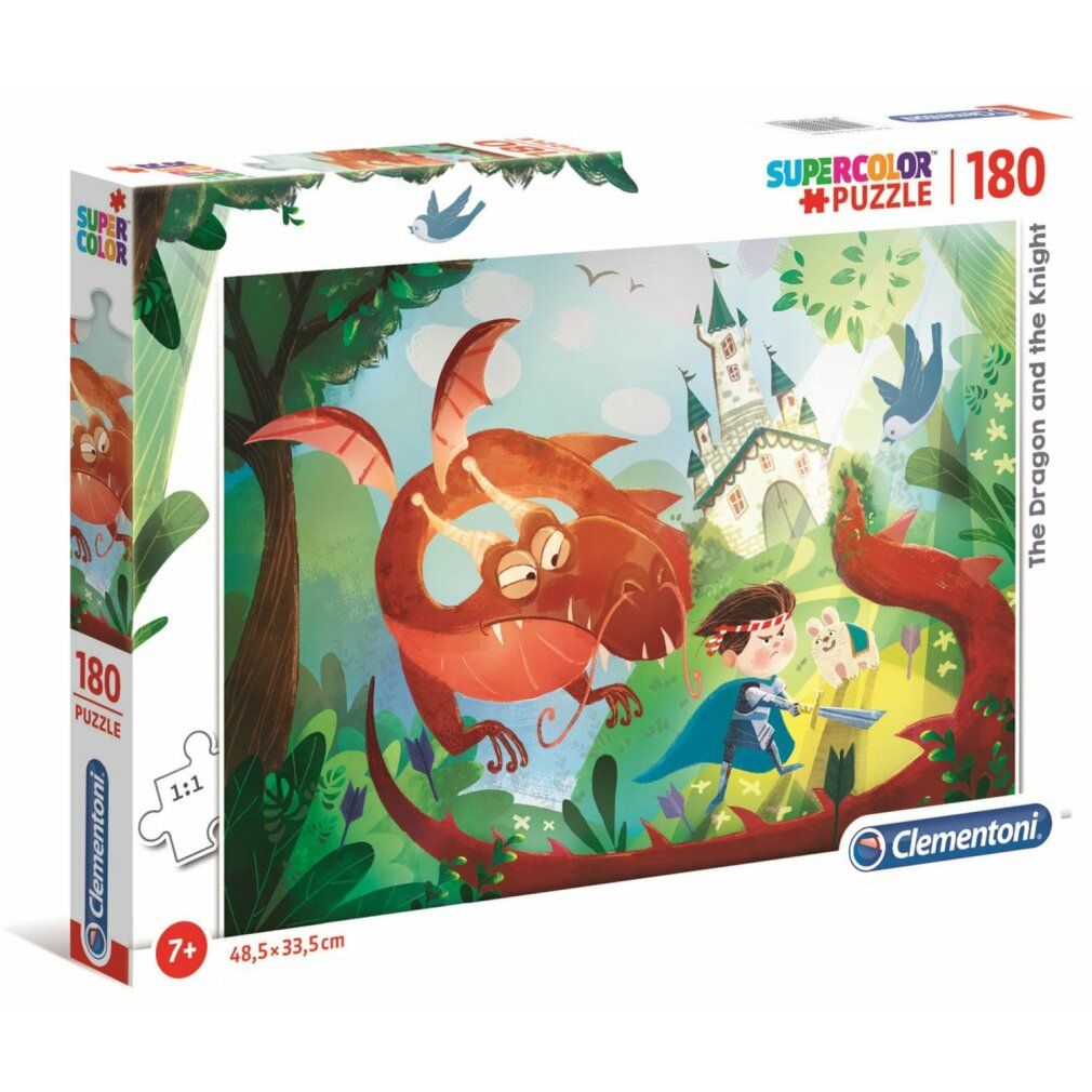 clementoni Puzzle Drache und Ritter 180 Teile