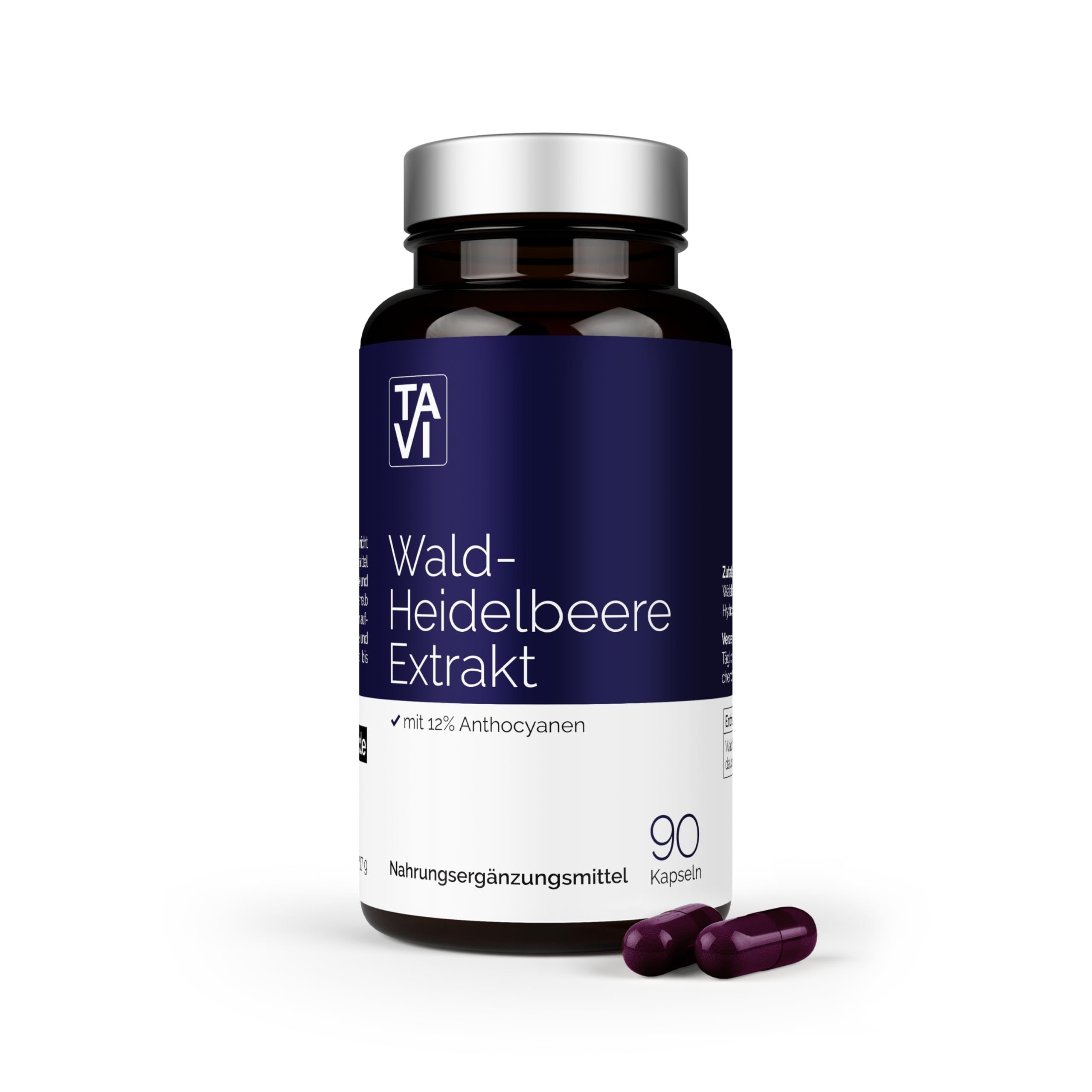 TAVI® Wald-Heidelbeere Extrakt Kapseln (Wildheidelbeere, Bilberry 15:1)