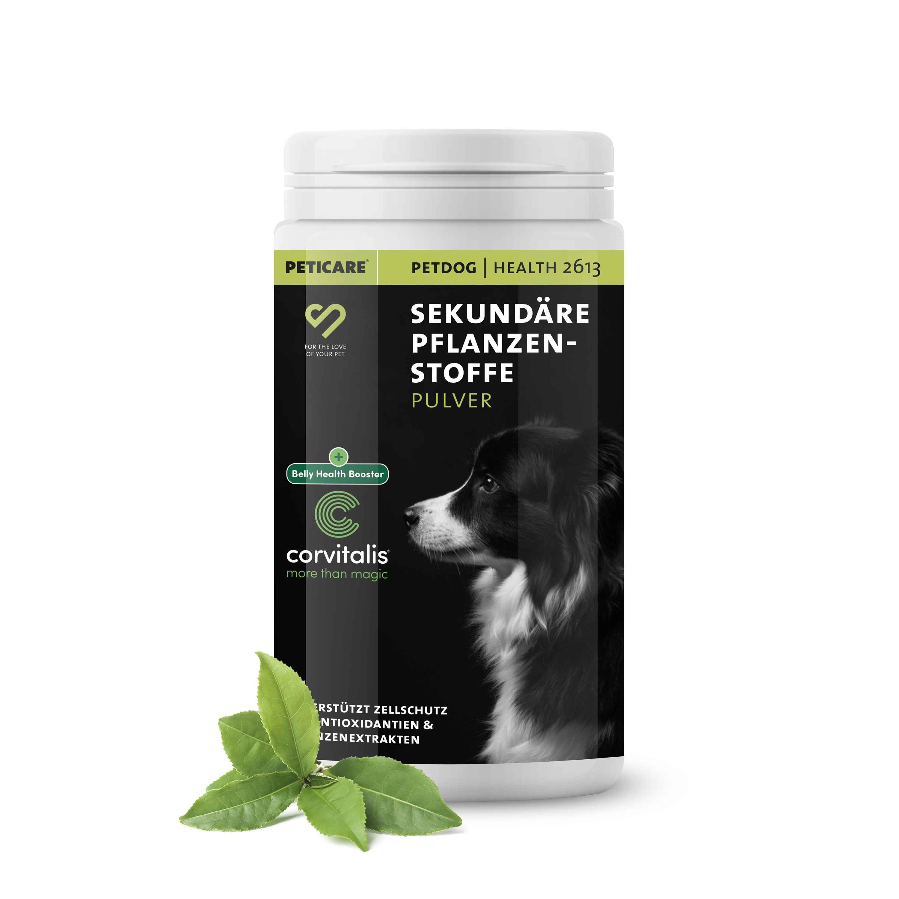 Peticare Natürliches Ergänzungsfutter für Herz & Kreislauf Pulver für Hunde