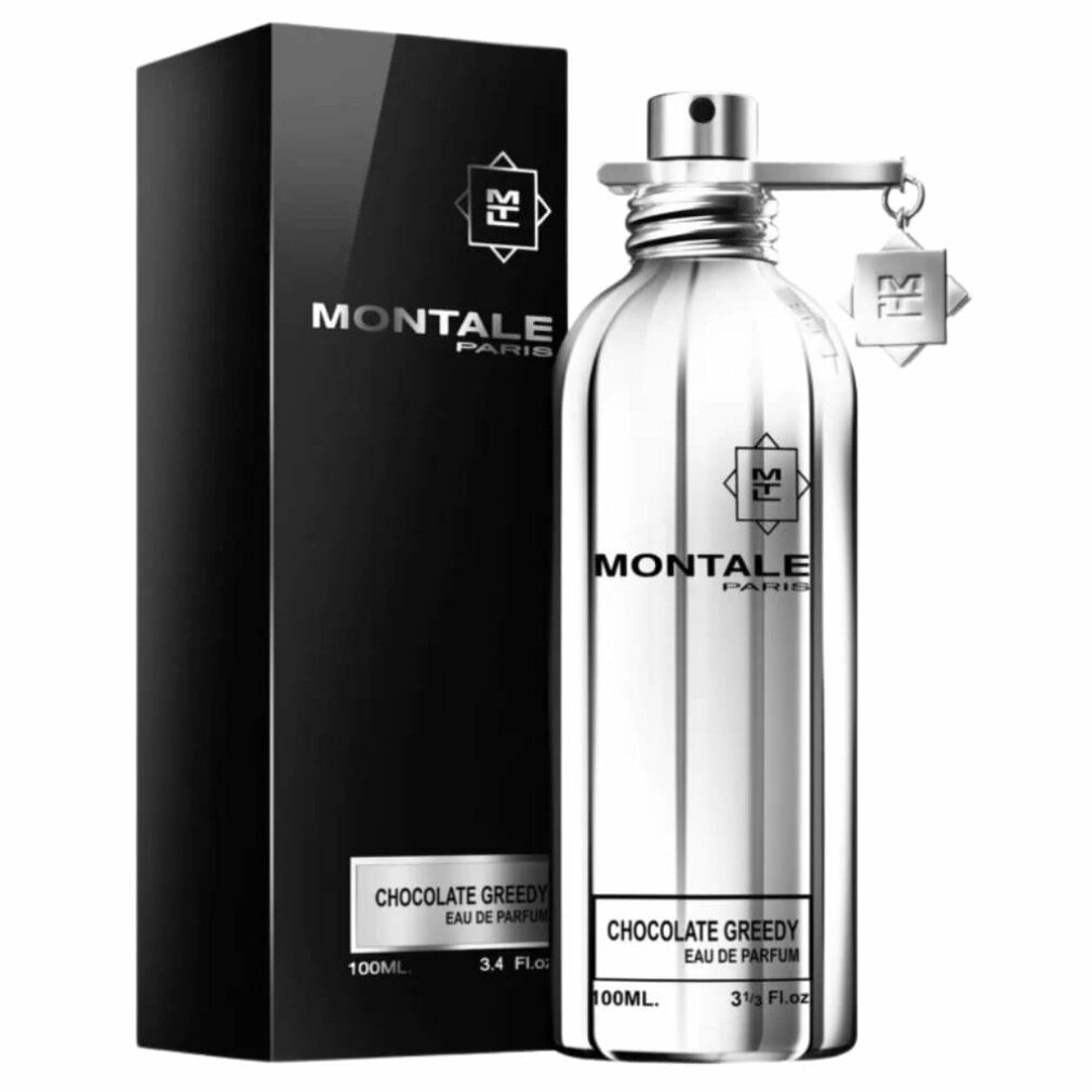 Montale Chocolate Greedy Eau de Parfum Spray mit schwarzer Verpackung.