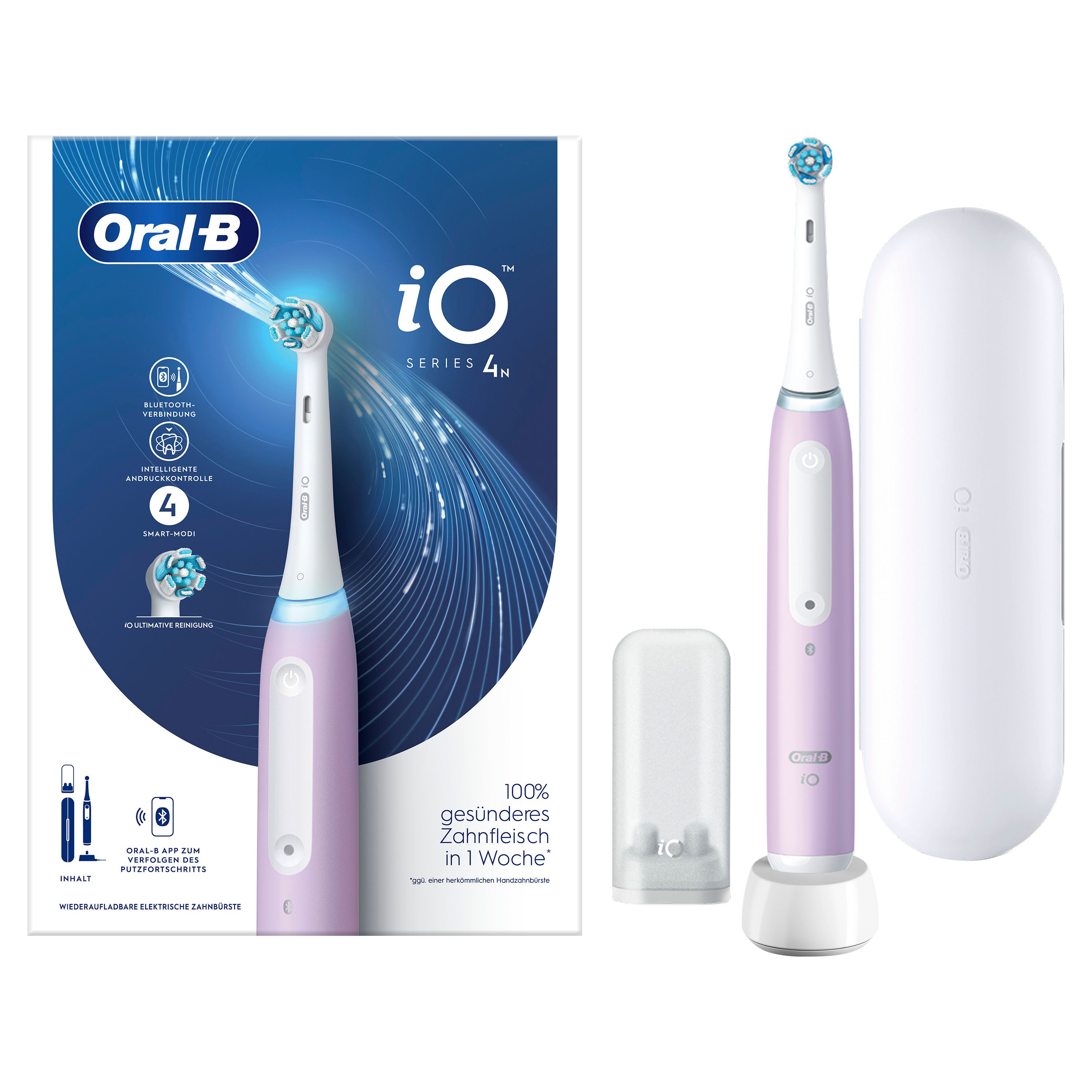 Oral-B - Elektrische Zahnbürste "iO Series 4 + Reiseetui" in Lila