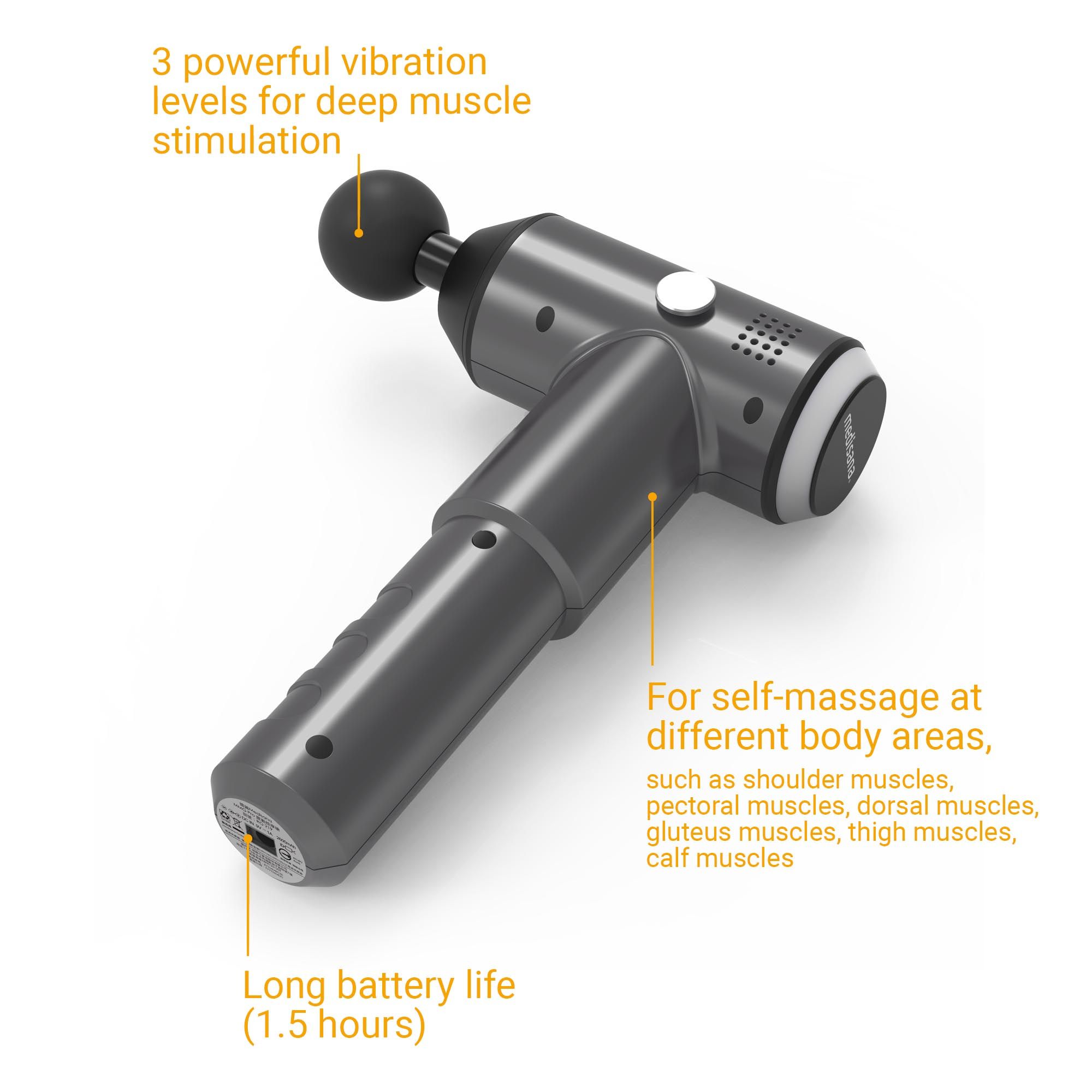 medisana MG 500 Massagepistole Pro - Elektrisches Massagegerät mit Wärme und Kälte Funktion