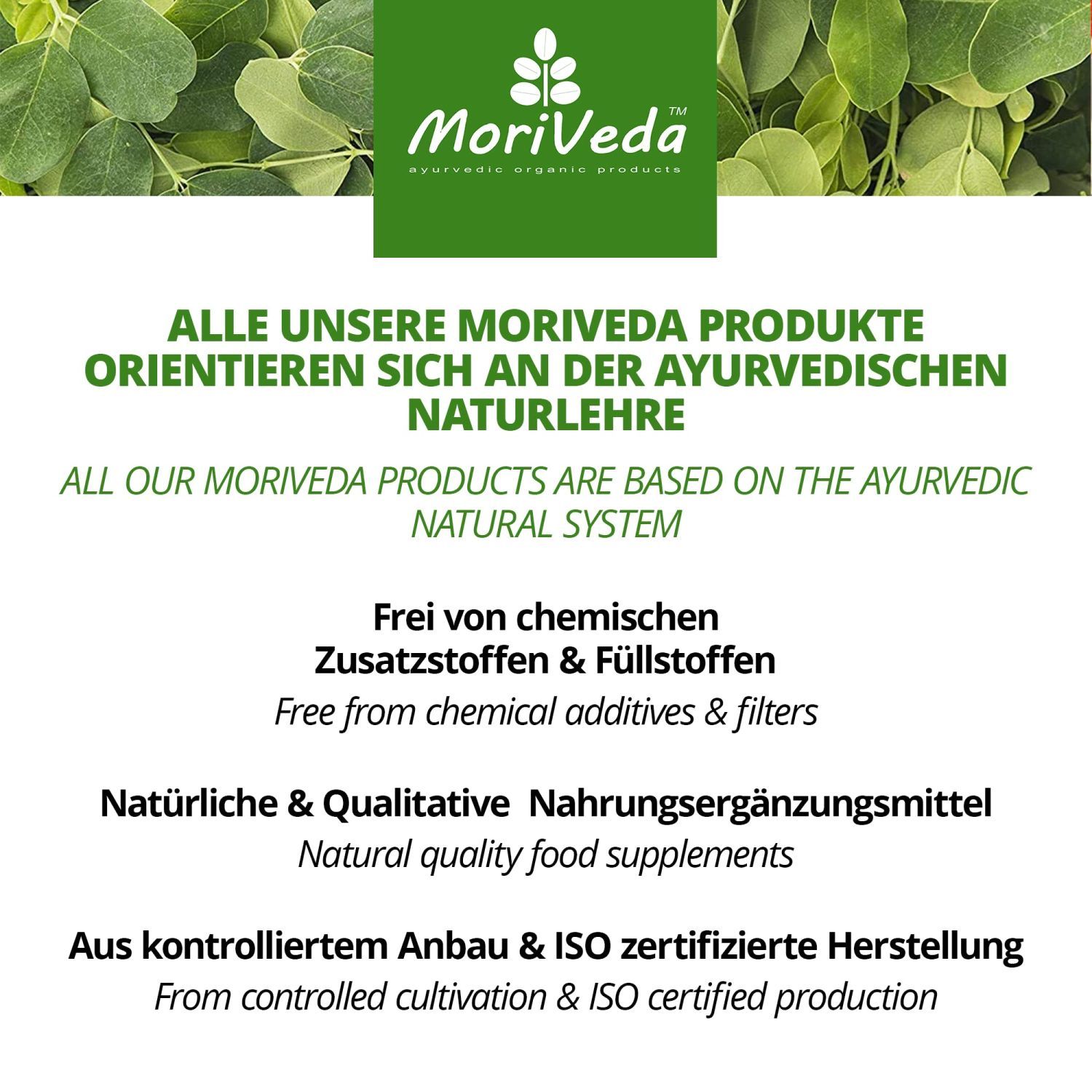 Text über die ayurvedische Naturlehre. Frei von chemischen Zusatzstoffen. Natürliche Nahrungsergänzungsmittel. Aus kontrolliertem Anbau & ISO zertifiziert.
