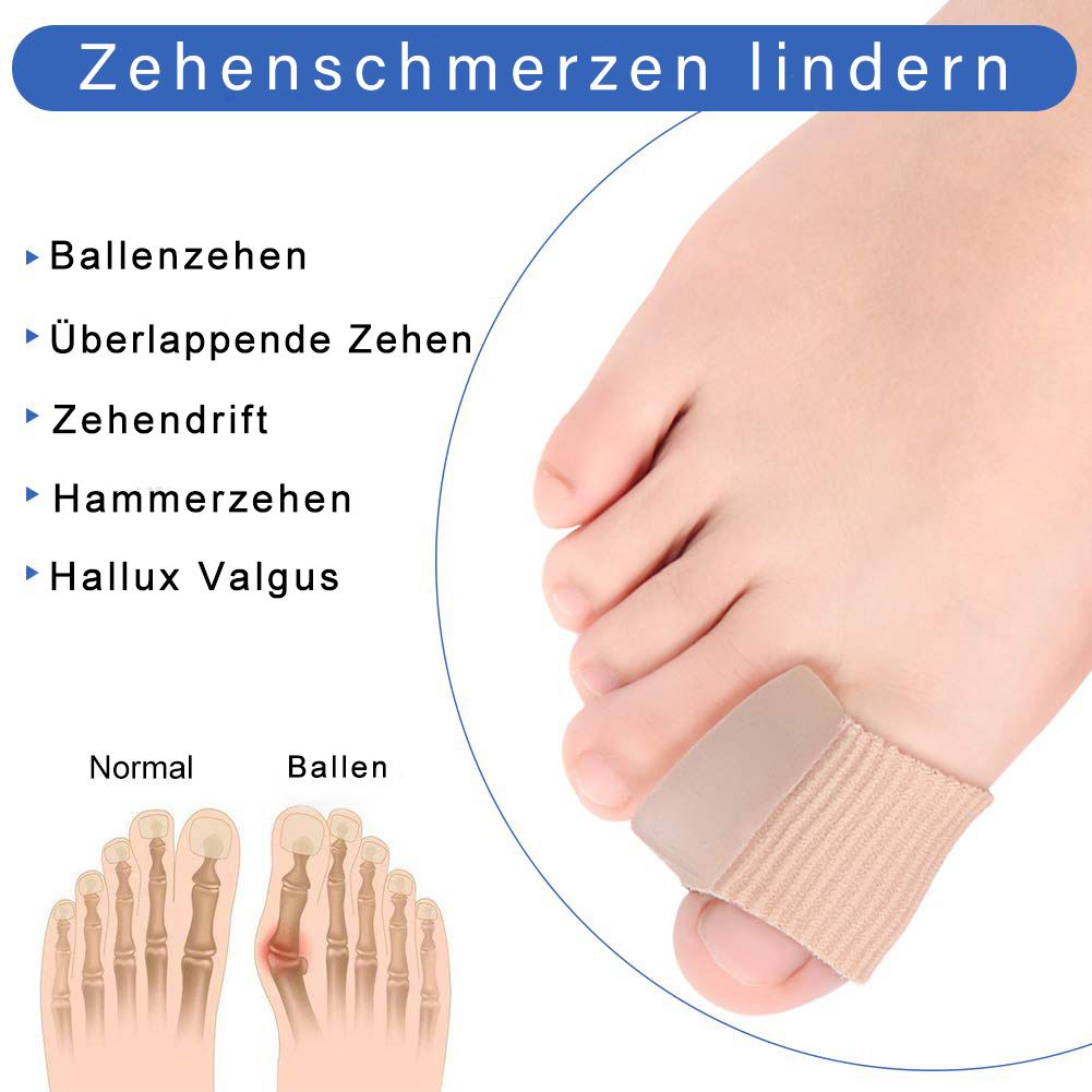 Zehenspreizer Gel , Soft-Silikon Zehentrenner, weich & bequem, unisex