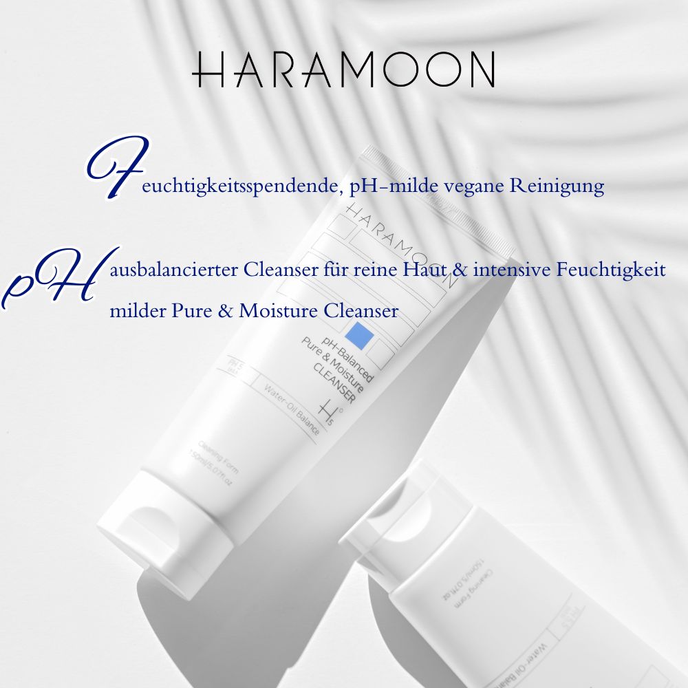 HARAMOON Veganer pH-milder Reinigungsschaum mit Hyaluronsäure