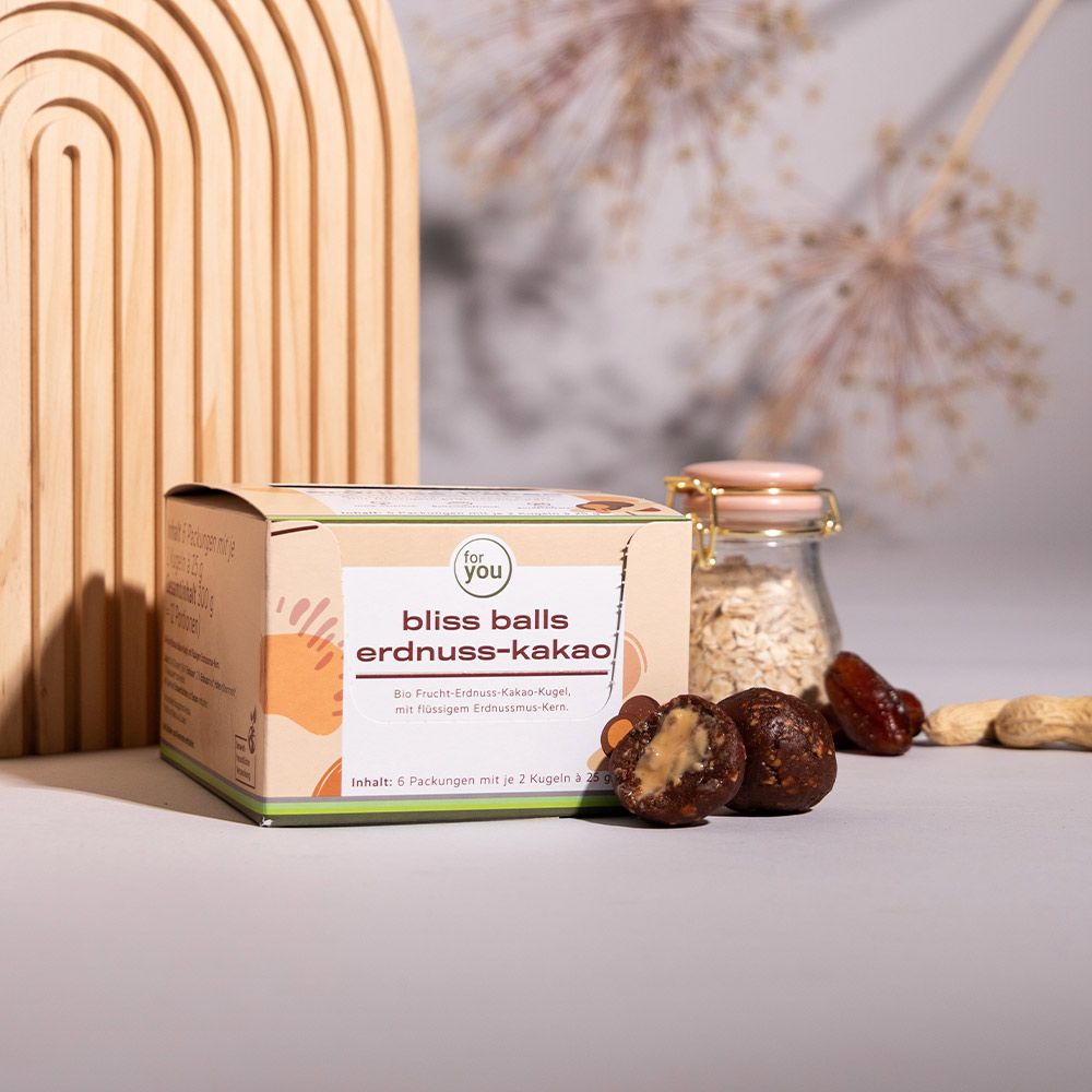 for you Bliss Balls Bio Erdnuss Kakao - 6er-Pack