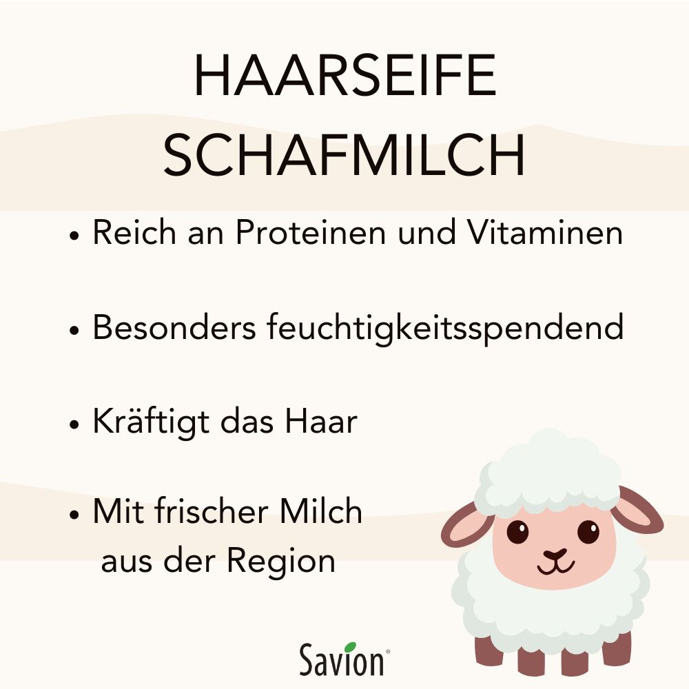 Savion Schafmilch Bio Körper- und Haarseifen 2er Set für empfindliche Kopfhaut