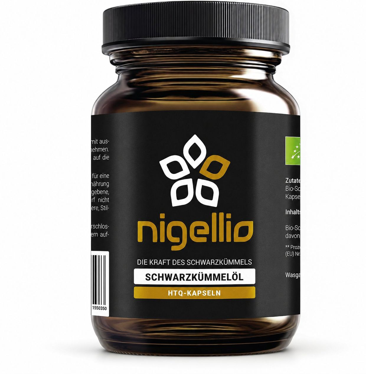 Nigellio Bio-Schwarzkümmelöl HTQ 26,2 mg Thymochinon aus ägyptischer Nigella sativa 60 St Kapseln