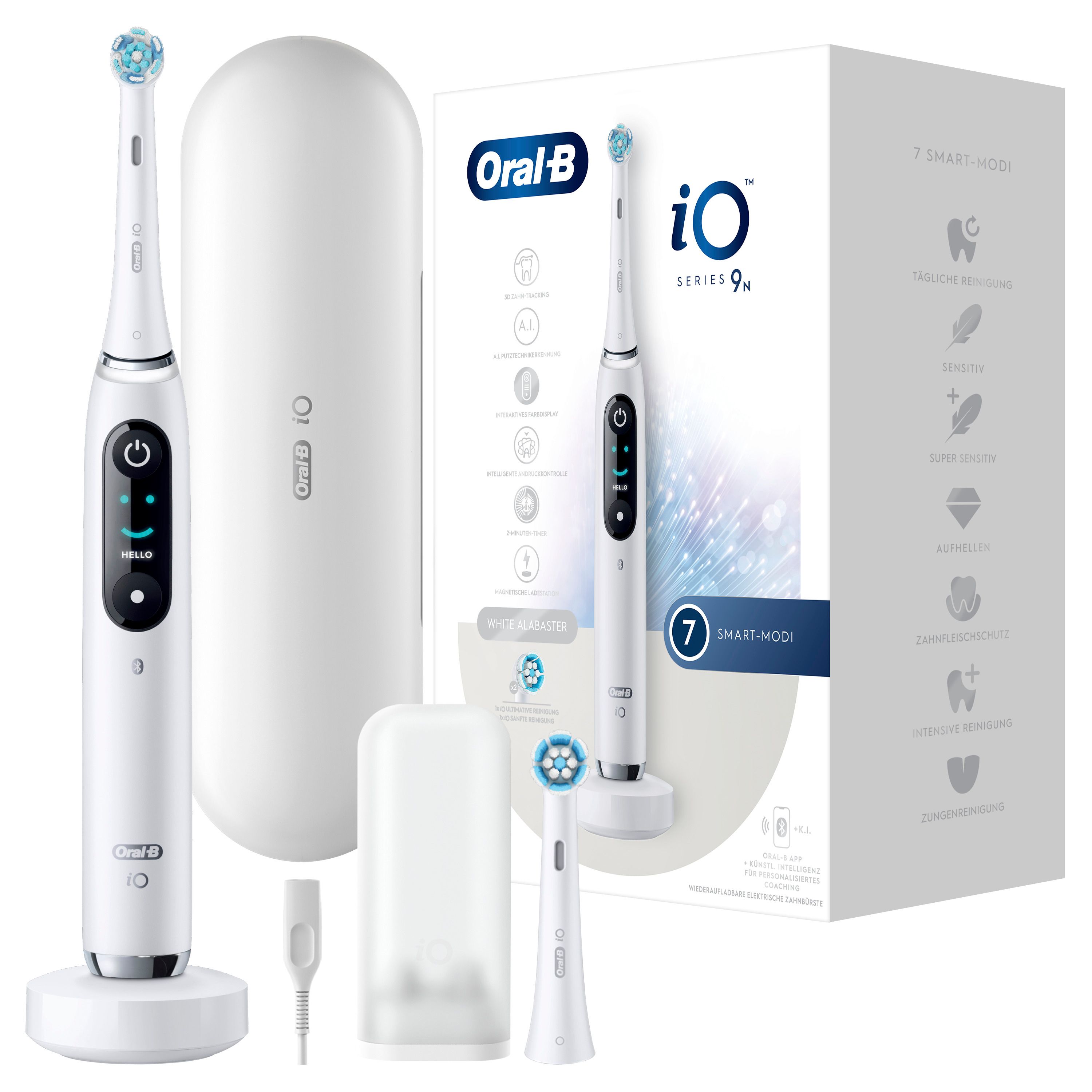 OralB Elektrische Zahnbürste "iO Series 9 + LadeReiseetui" in White