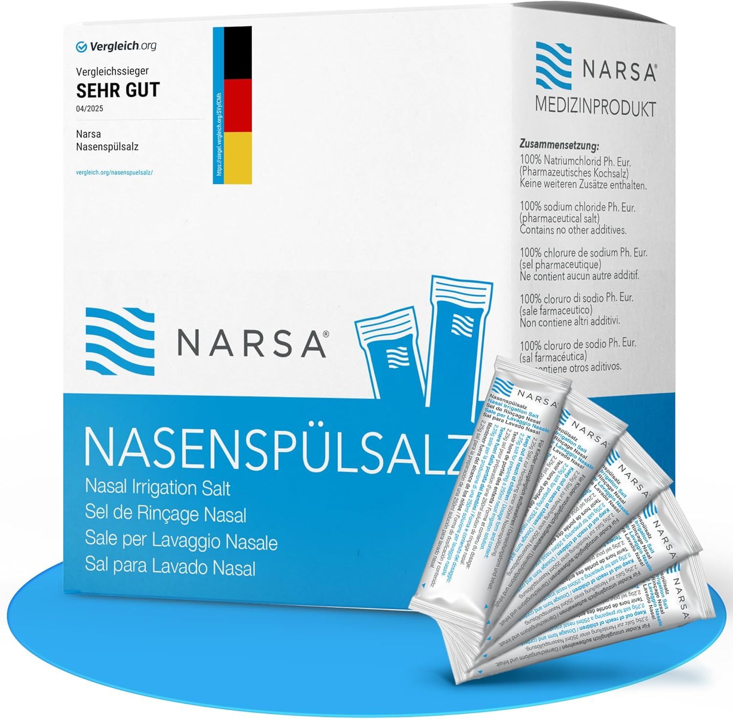 NARSA Nasenspülsalz 60er - Sticks
